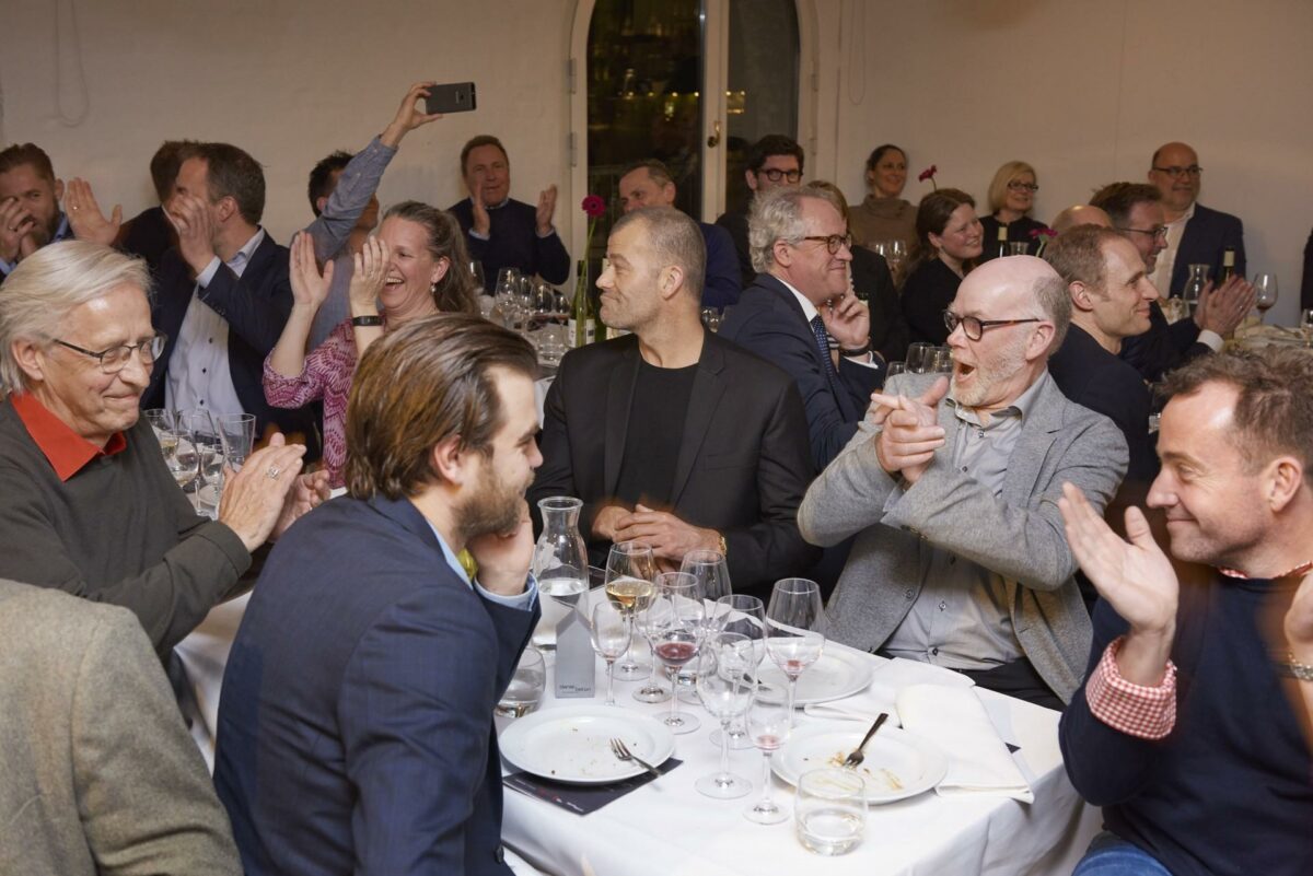 Omkring 150 branchefolk var mødt op til prisuddelingen af betonpriserne torsdag aften i Dansk Arkitektur Center på Christianshavn. Foto: Ricky John Molloy.