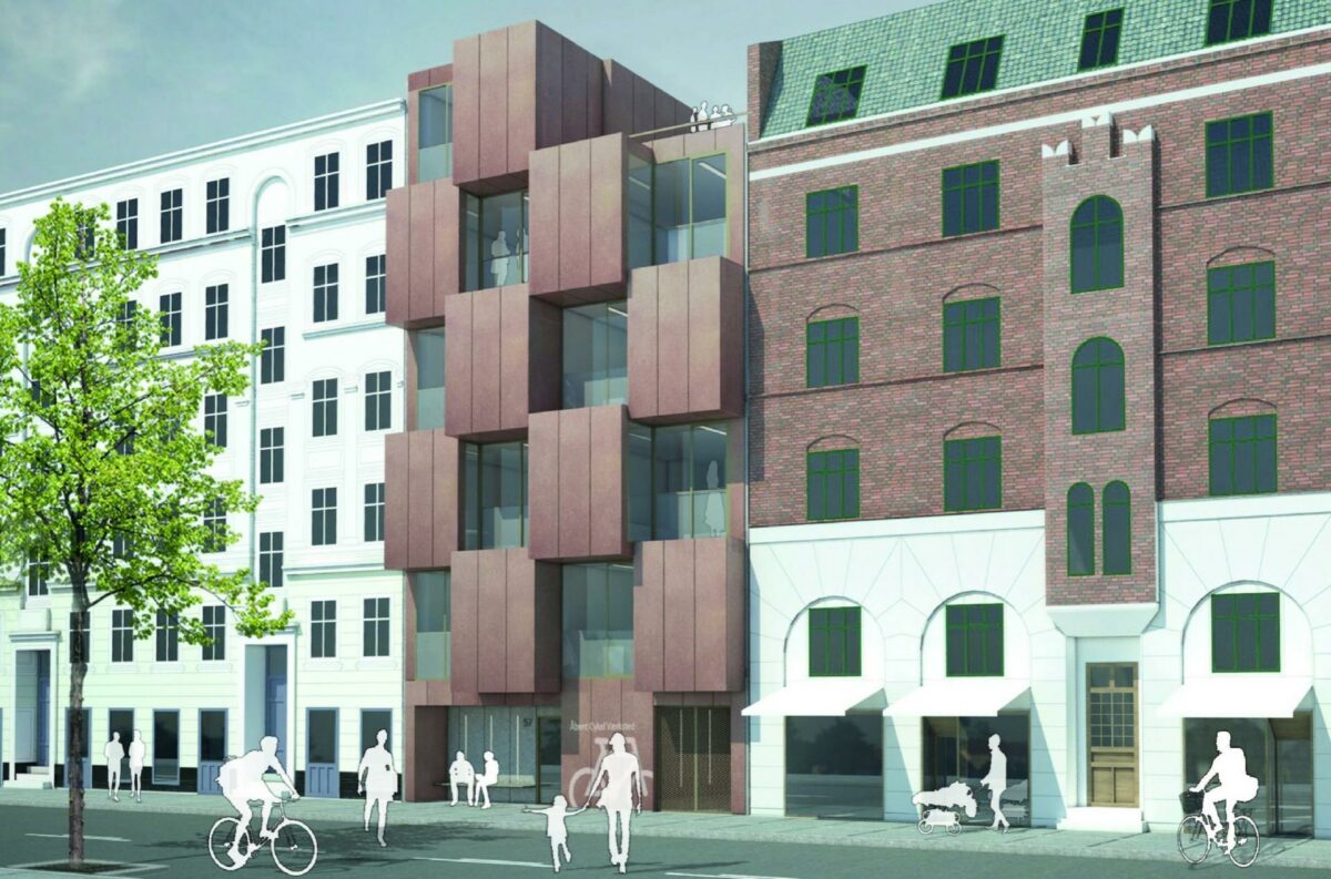 SG Totalentreprise er kommet godt fra start og er netop gået i gang med at bygge et bosted i København. Illustration: Christensen & Co. Arkitekter.