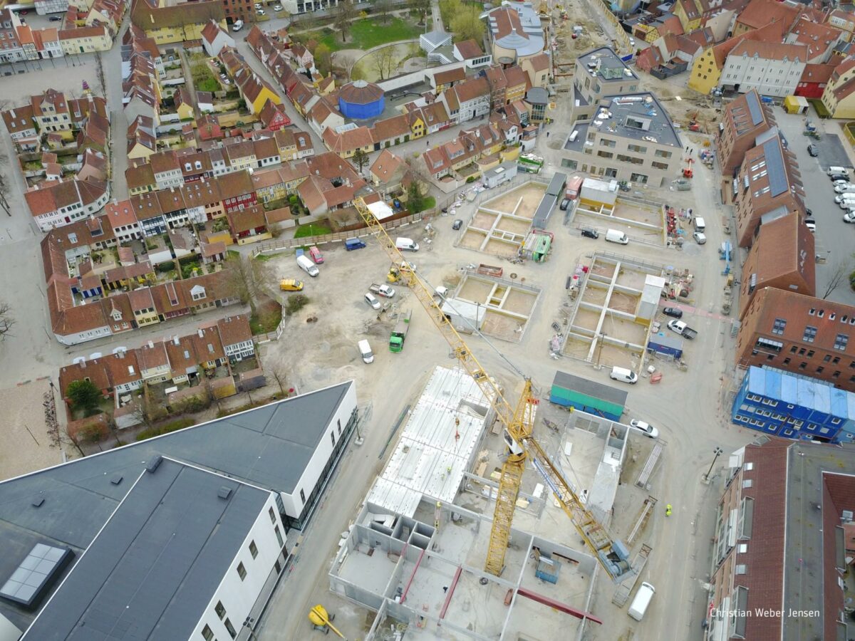 Arkitektgruppen overtog 1. maj grunden på Thomas B. Thriges Gade i Odense, og byggeriet af Terrassehusene går nu i gang. Foto: Arkitektgruppen.