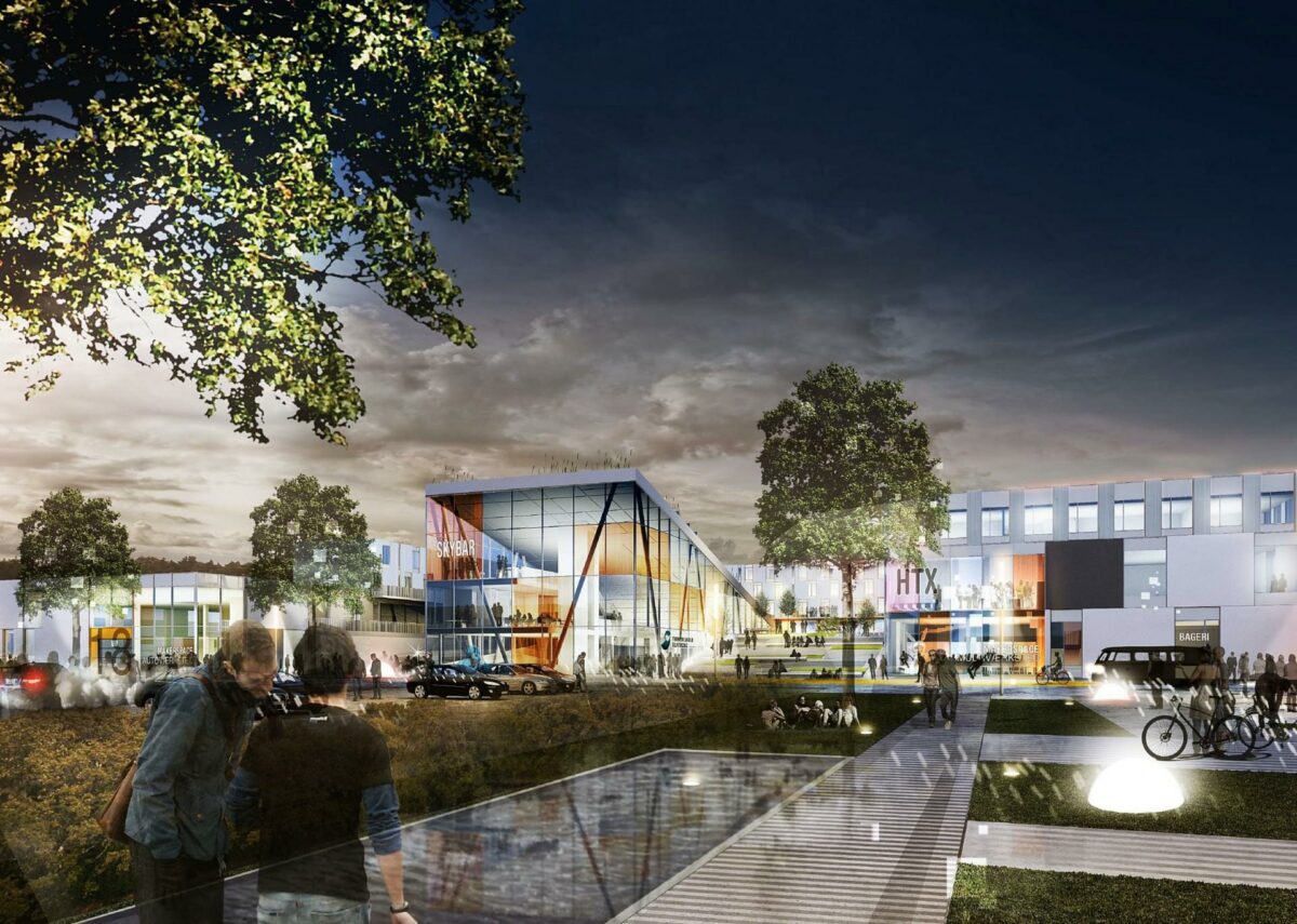 Teknisk Skole Silkeborgs nye uddannelses- og kostelevbygning kommer til at koste 320 millioner kroner. Illustration fra projektmaterialet / Årstiderne Arkitekter.