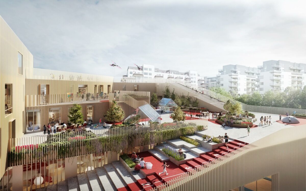 MT Højgaard skal opføre Ny Islands Brygge Skole. Visualisering: C.F. Møller.