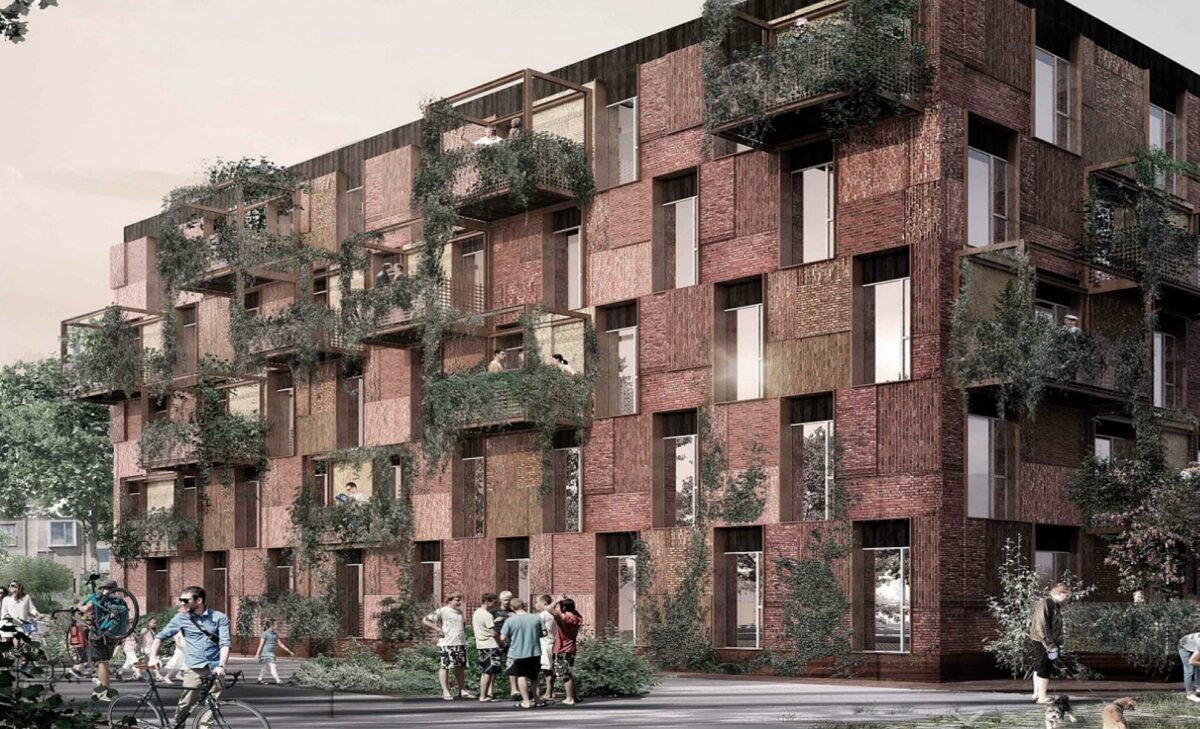 Ressourcerækkerne er en del af byggefelt 1.1 i Ørestaden. Illustration: Arkitektgruppen.