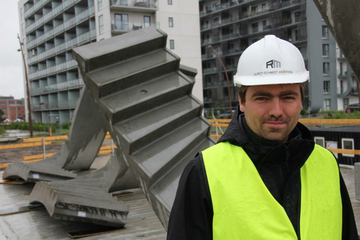 Ulrich Andersen er entrepriseleder på Landemærket, der opføres i Promenadebyen i Odense. Foto: Torben Jastram.