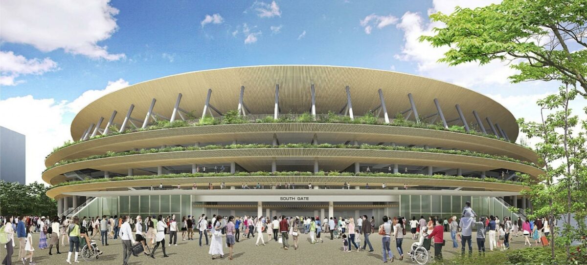 Sådan kommer det olympiske stadion i Tokyo til at se ud til OL 2020. Foto: The Japan Sports Council.