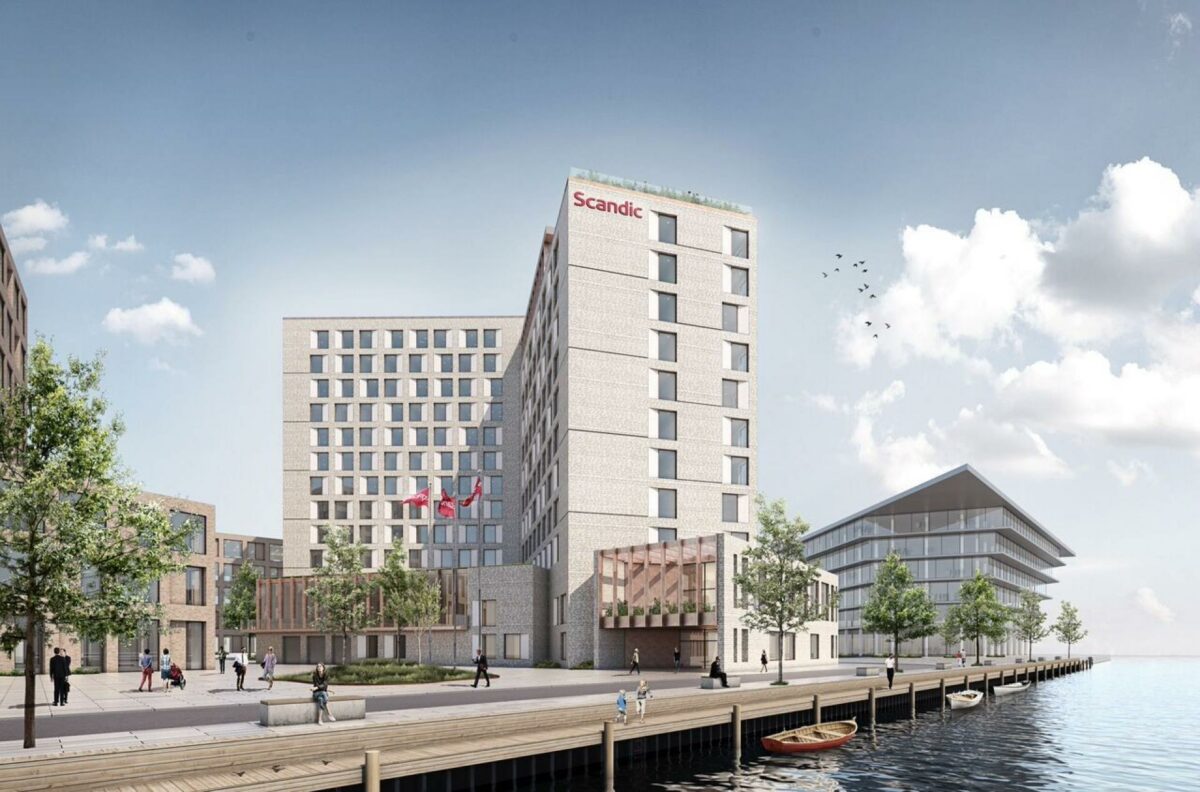 Scandic overtaget hotellet til oktober i 2020. Pressevisualisering.