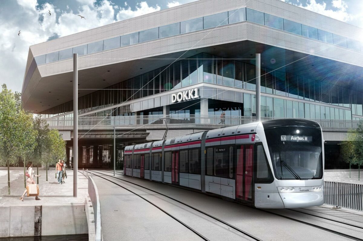 Letbanen er klar til jomfrurejsen den 23. september 2017. Visualisering: Aarhus Letbane.