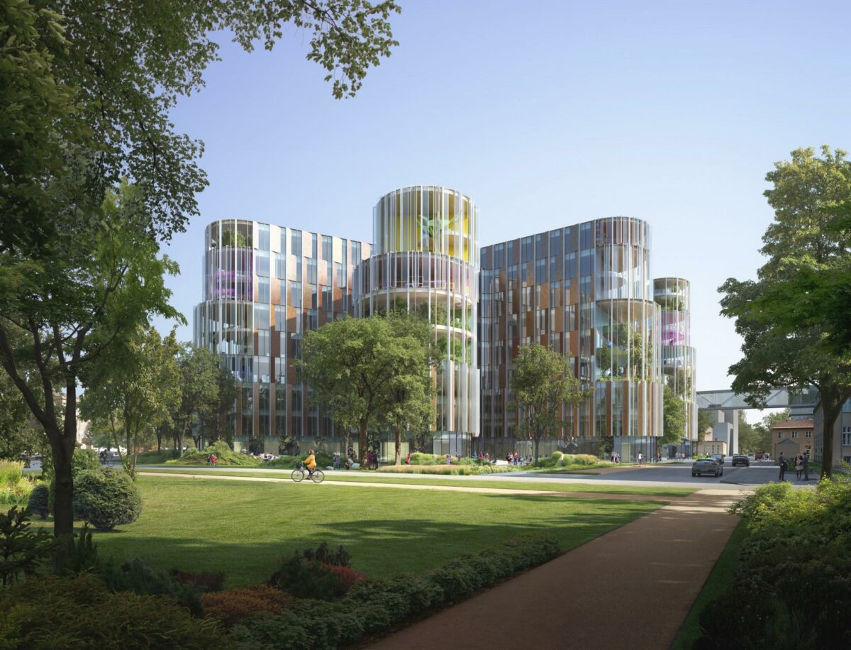 Rigshospitalets kommende Børneriget er et af de projekter, der bliver præsenteret på konferencen. Visualisering: 3XN.