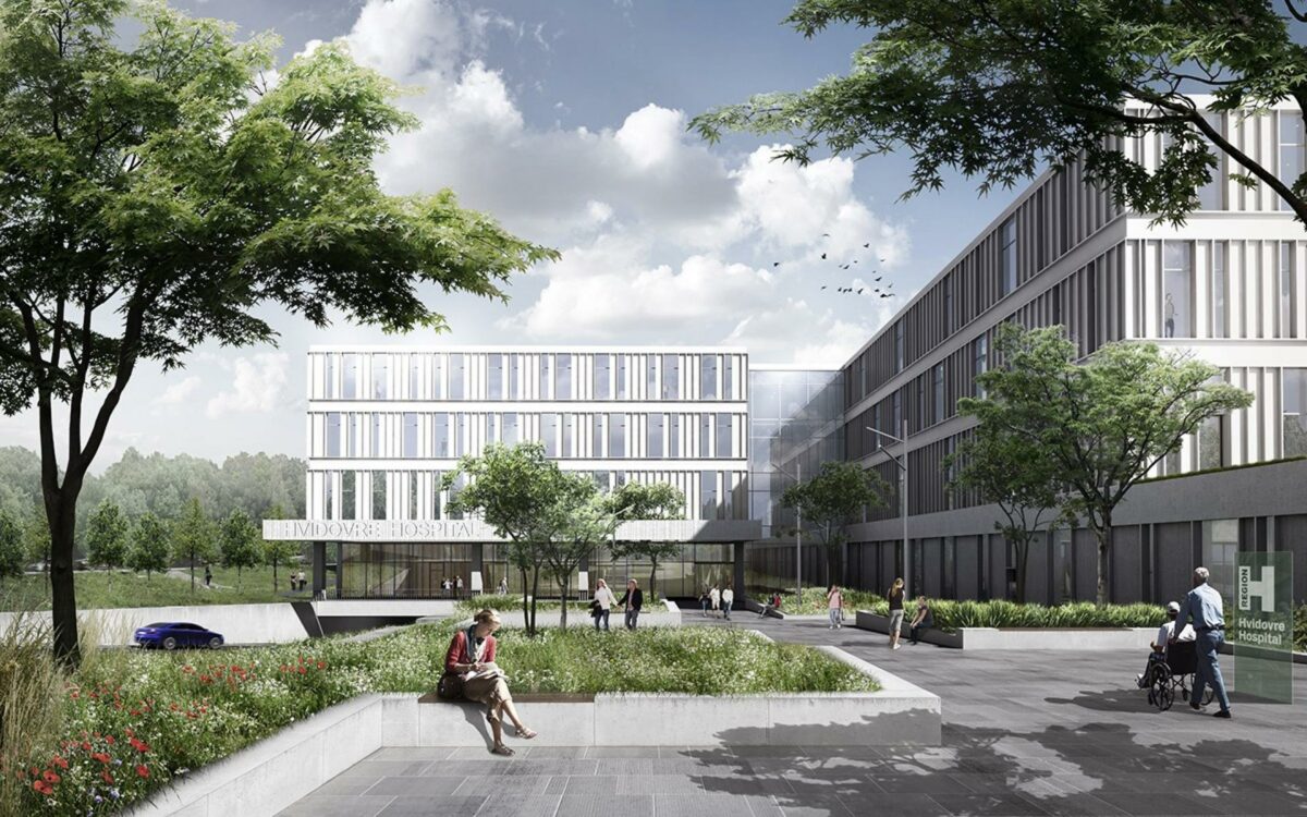 Det nye Hvidovre Hospital. Visualisering: Aarhus Arkitekterne og Schmidt Hammer Lassen