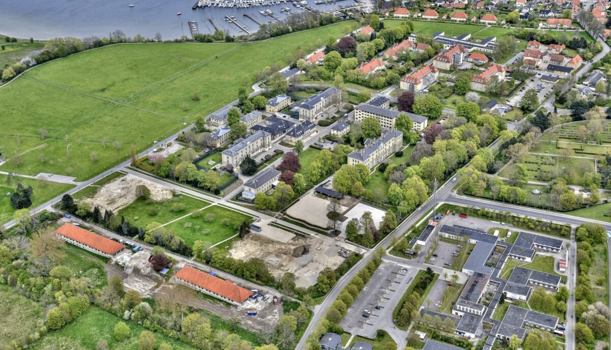 Luftfoto af Sct. Hans-området. Den nye afdeling skal bygges i området nederst til venstre i billedet. Foto: Retpsykiatri Sct. Hans.