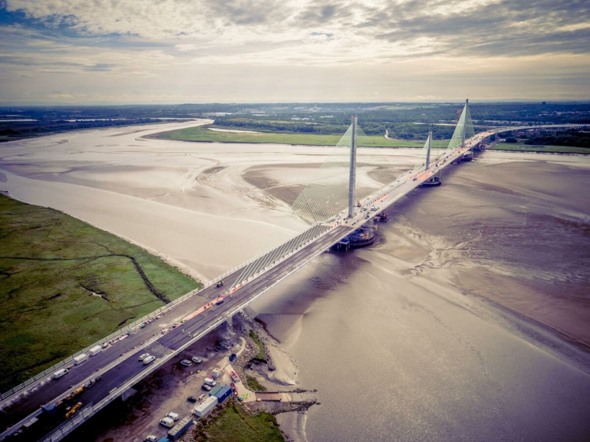 Mersey Gateway Bridge forbinder Runcorn og Widnes på nord- og sydsiden af floden Mersey. Foto: Merseylink