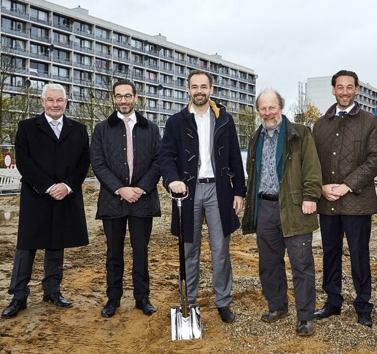 Fra venstre: Ingemann Brixhuus, Michael Brixhuus, Jacob Bundsgaard, Keld Albrechtsen, Morten Brixhuus. Foto: Aarhus Kommune