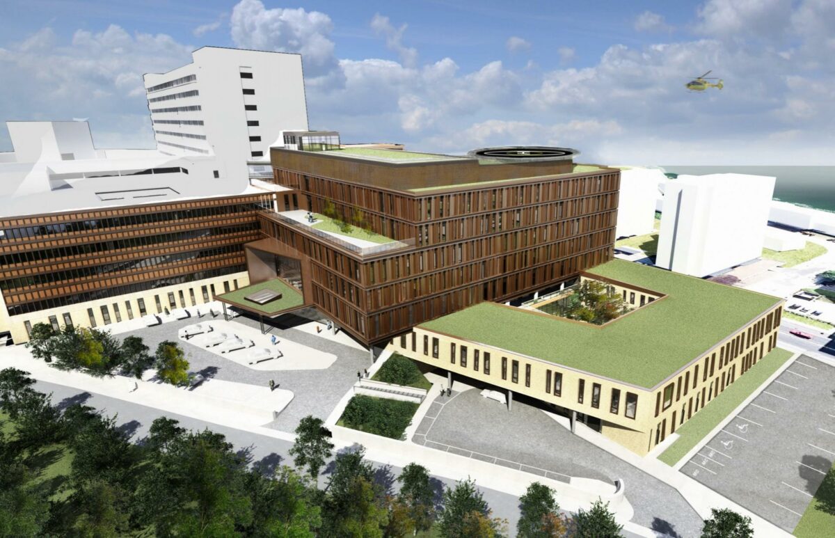 Det nye akutcenter ved Regionshospitalet Viborg. Visualisering: Projektgruppen Viborg.
