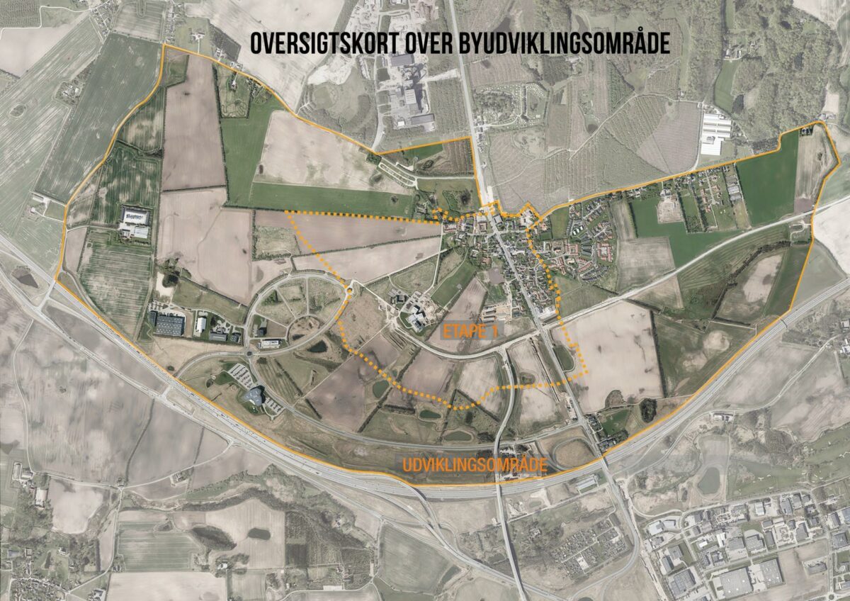 Lisbjerg har i dag knap 850 indbyggere. Kort: Aarhus Kommune.