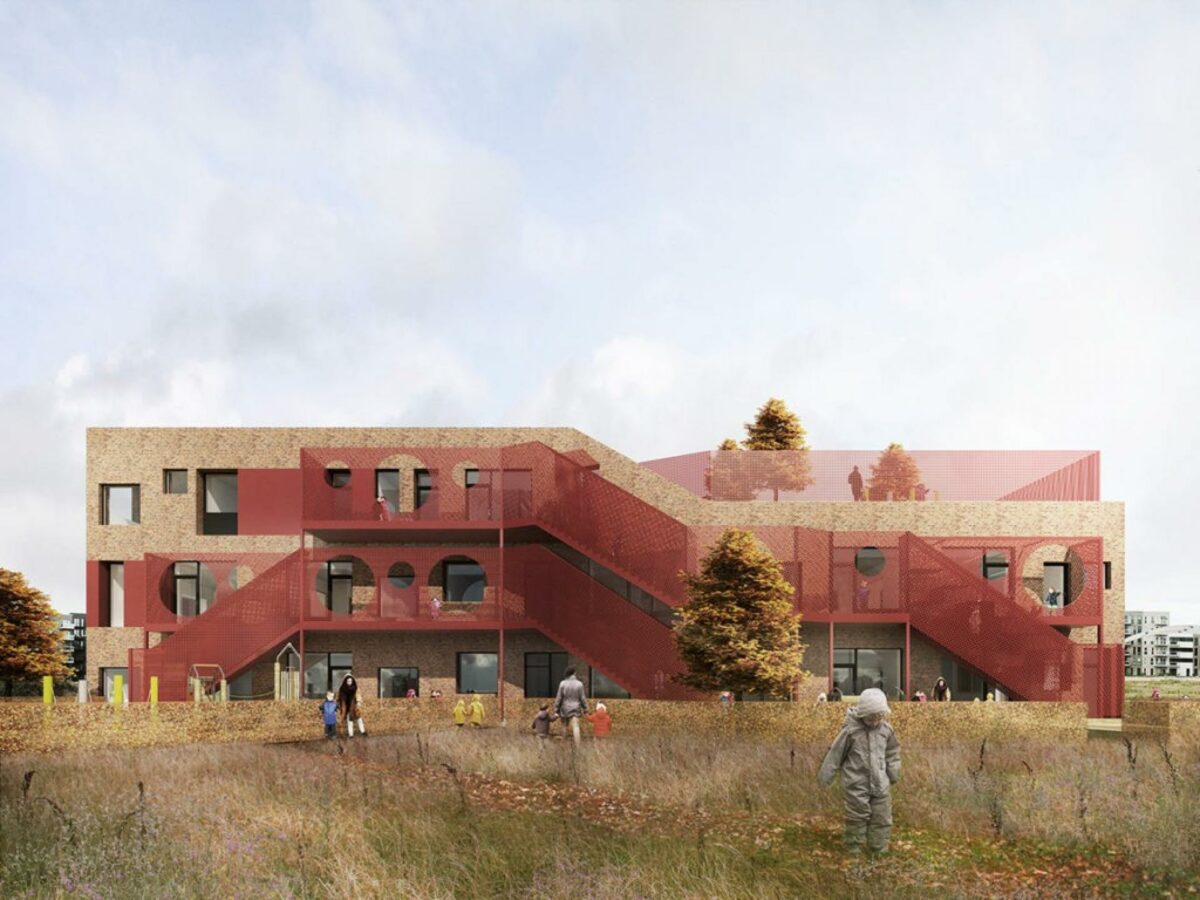 Facaden på institutionen i Risskov. Illustration: Smak Arkitekter.