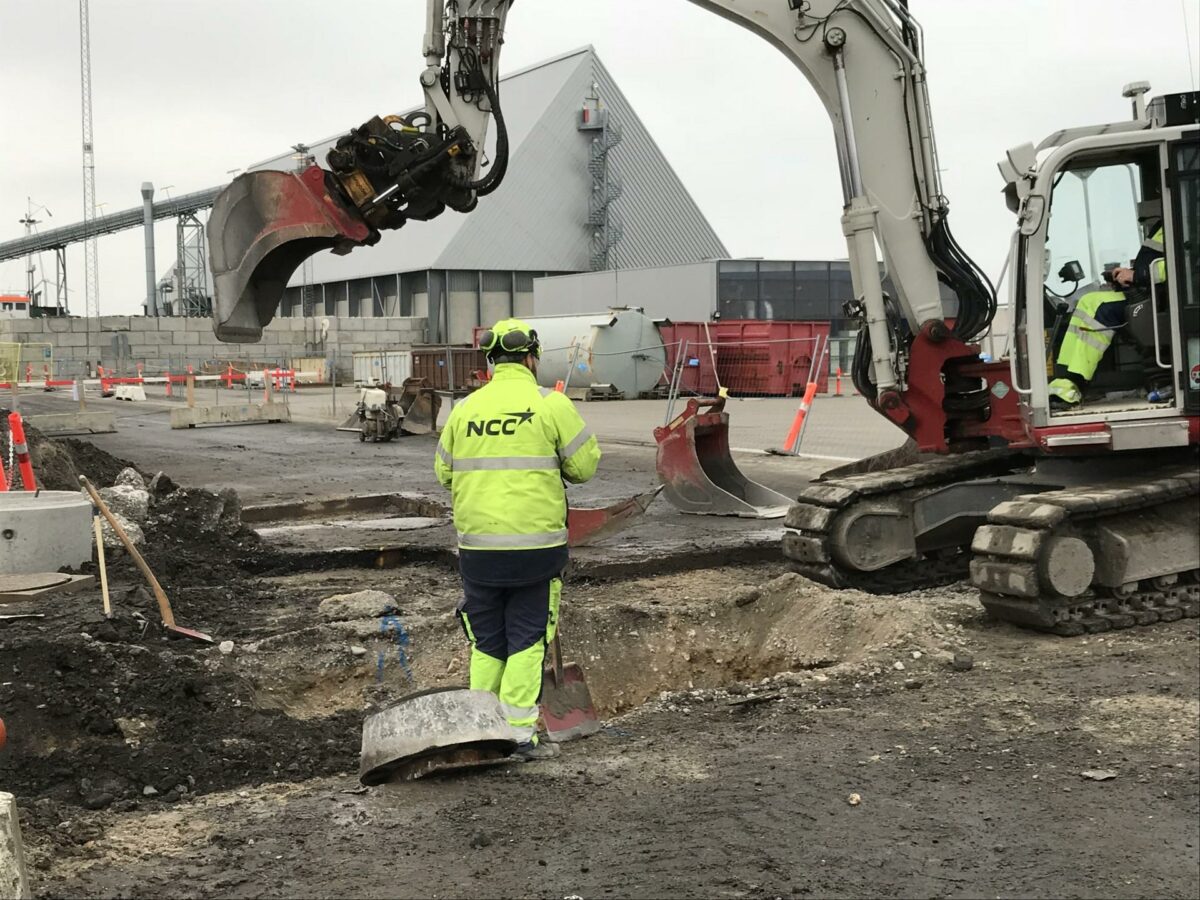 NCC er ansvarlig for at drive den 200.000 kvadratmeter store byggeplads med en skurby på mere end 230 skurvogne. Foto: NCC.