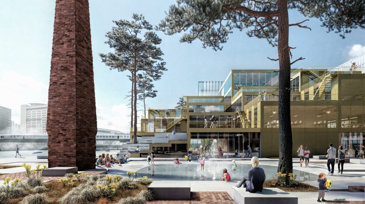 Creative Cluster Square, Belfast. Visualisering: Henning Larsen og Element.