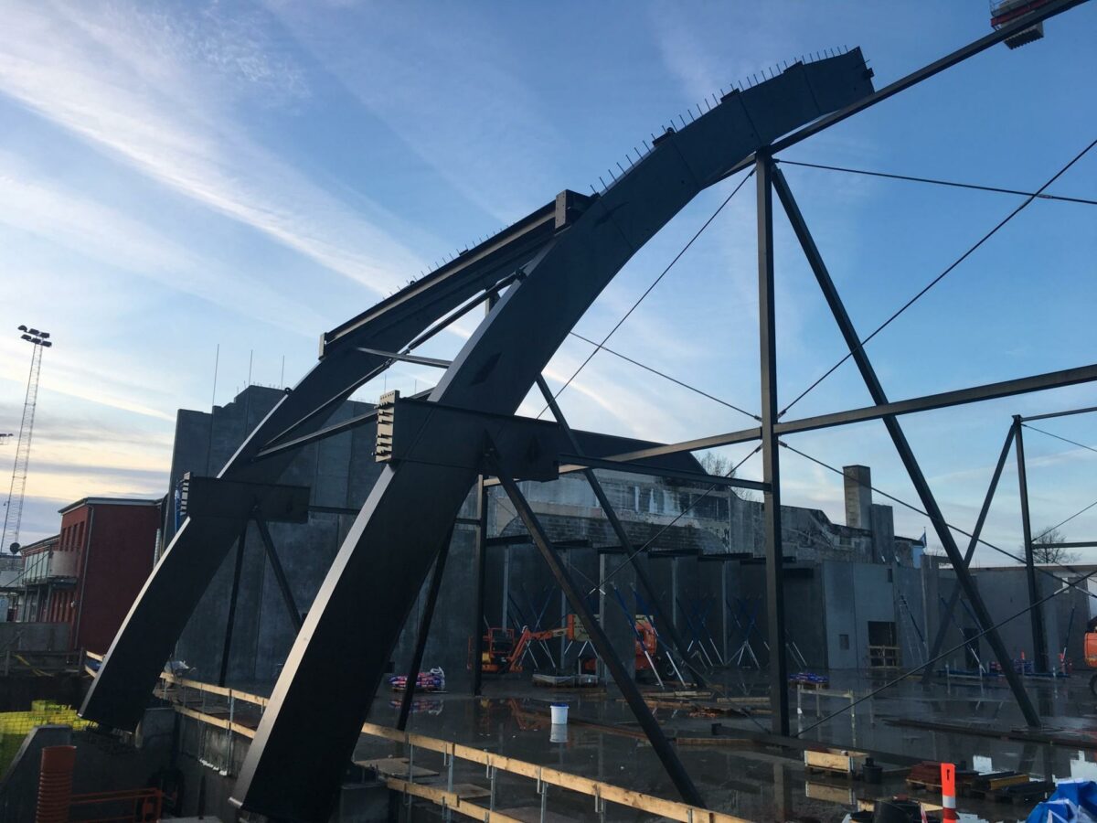 KB Hallen bygges op. Pressefoto.