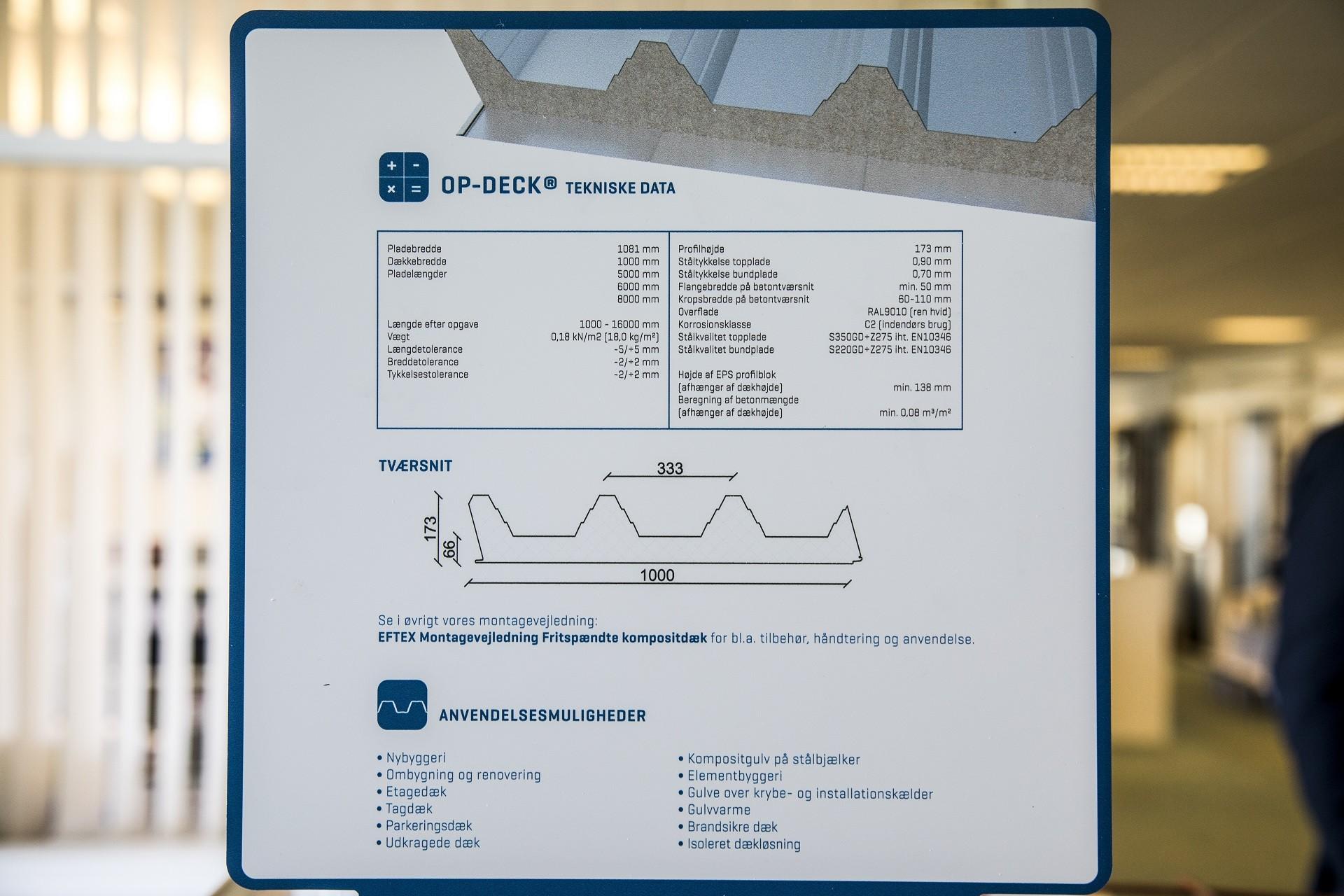 Produktinformation, Op-deck.