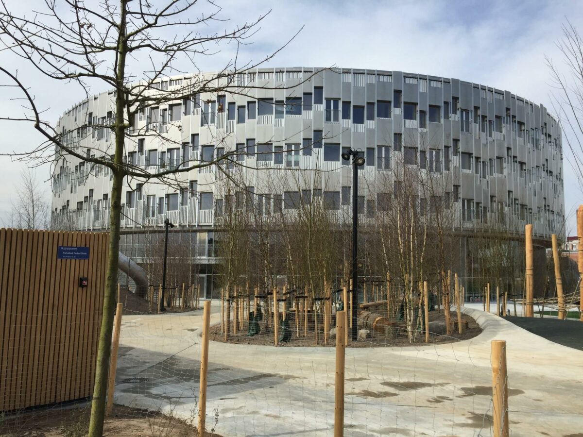 Kalvebod Fælled Skole i Ørestad er rund.