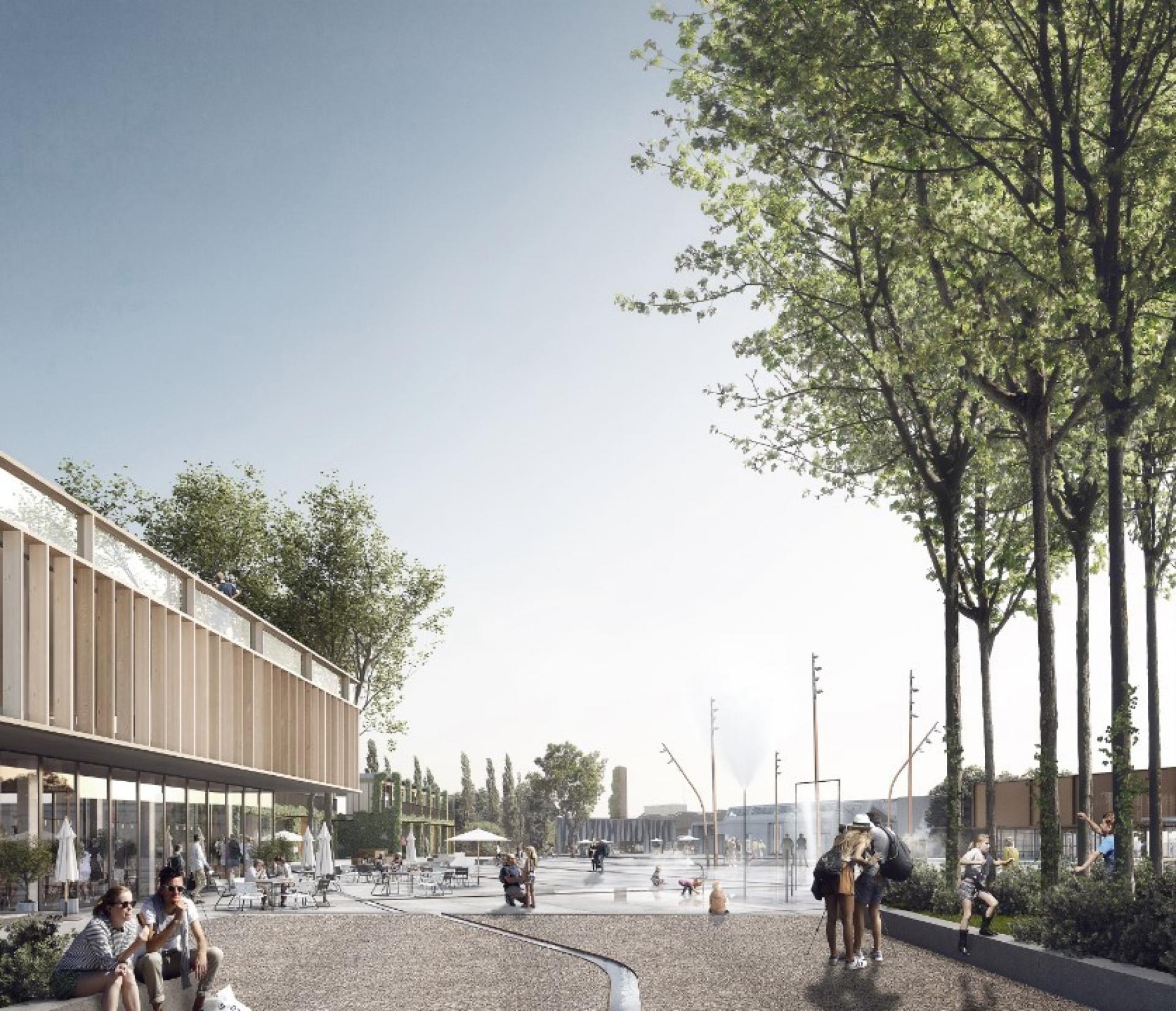 En grøn bydel. Visualisering: Holscher Nordberg Architecture and Planning.