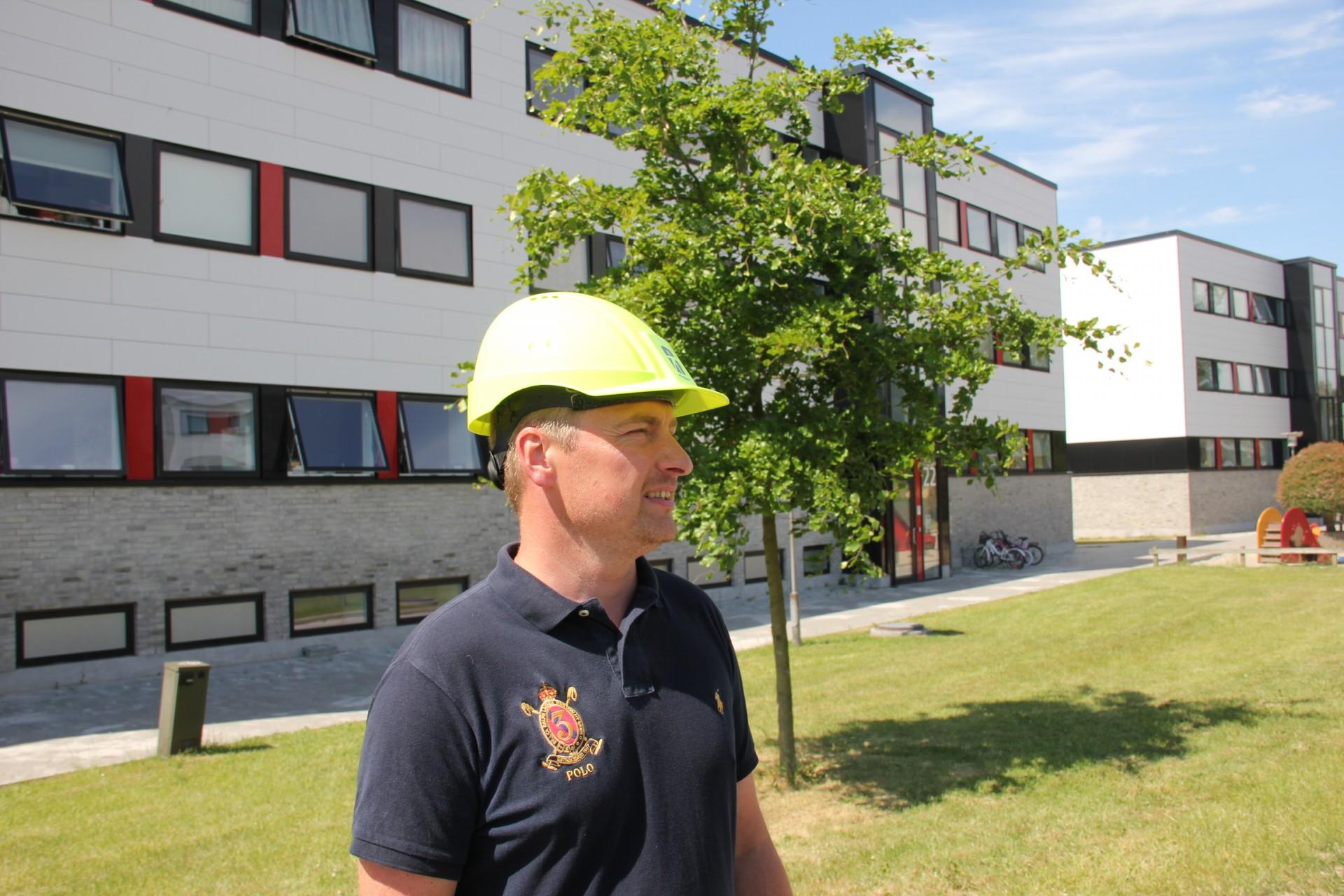 Det er en god plads, og det har nok været med til at holde på folkene, både vores egne og hos underleverandørerne, fortæller entrepriseleder Johnny Rønde Andersen. Foto: Torben Jastram.