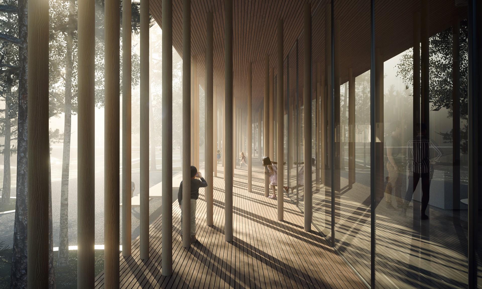 Finnskogens Hus. Visualisering: Lipinski Lasovsky Johansson.