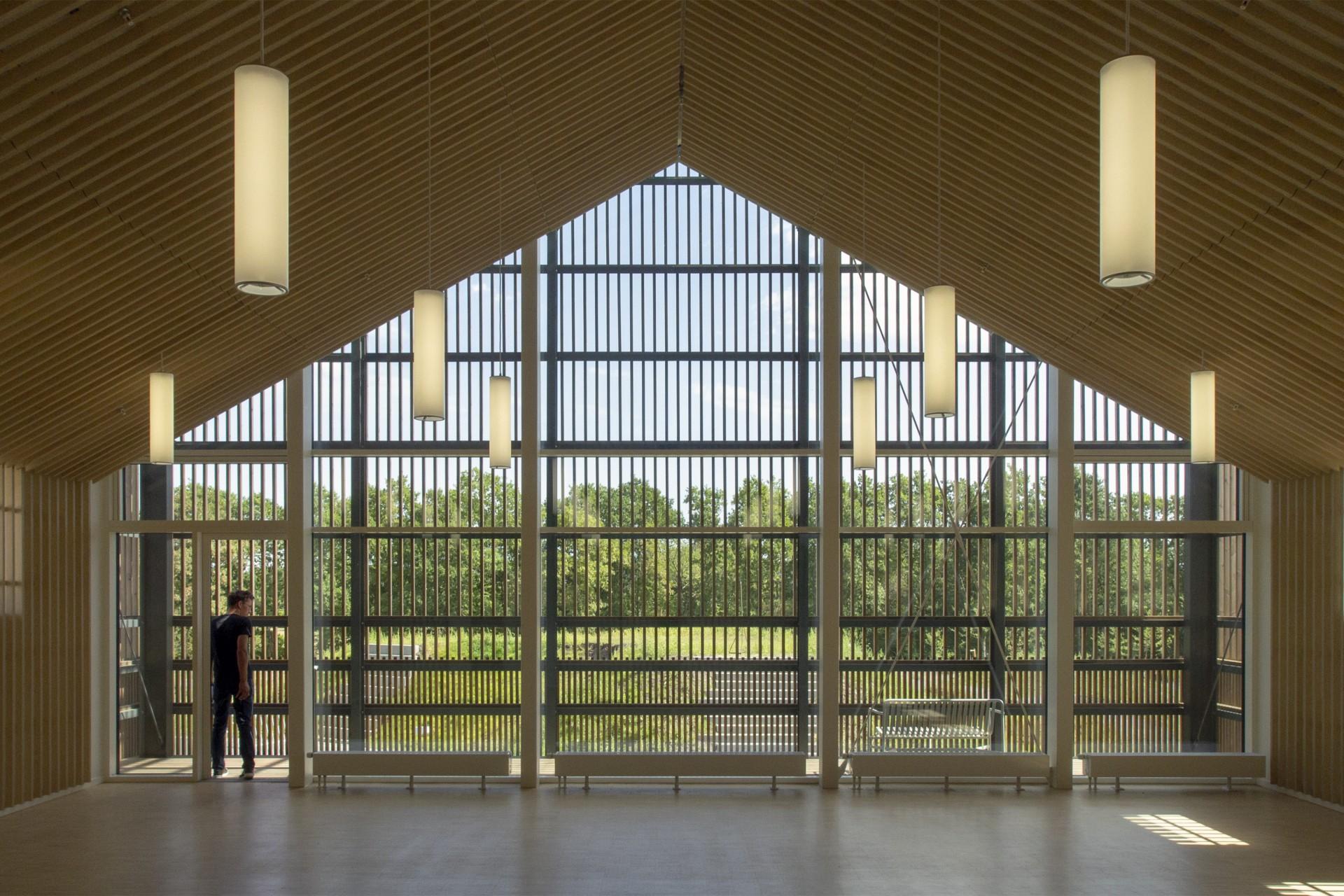 I 'Reflektionsrummet' er tanken, at der skal kunne dyrkes yoga eller meditation. Foto: C.F. Møller Architects/Julian Weyer.