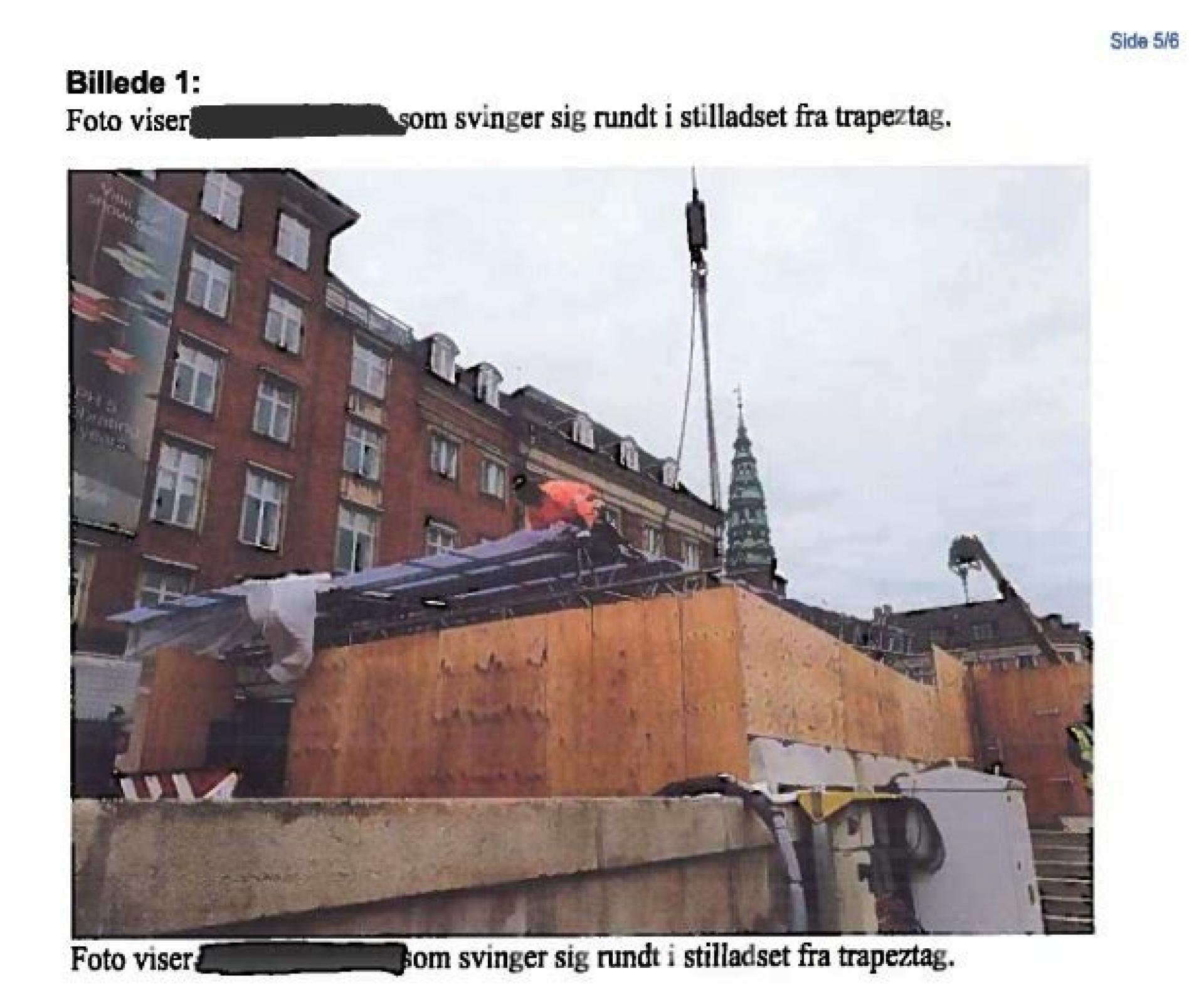 Fotodokumentation fra Arbejdstilsynet vedlagt i rapporten. Foto: Arbejdstilsynet.