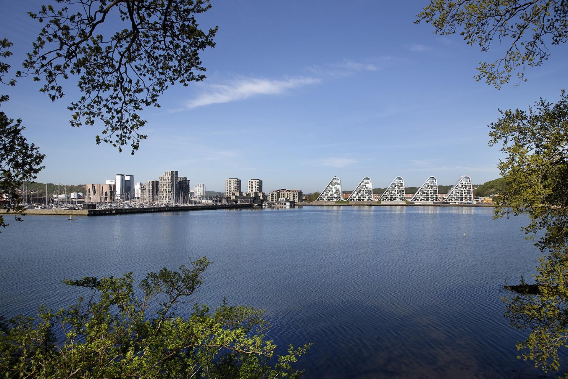 Vejle havnefront har ændret sig markant over de seneste år. Foto: Nils Rosenvold.