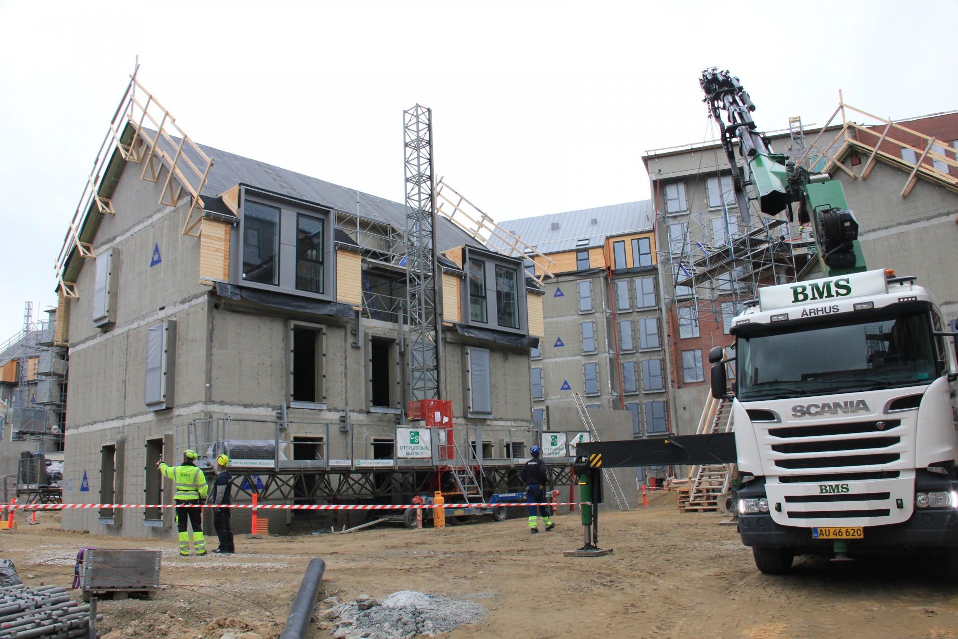 De fire townhouses, som opføres i det lukkede gårdmiljø, er en moderne udgave af baghuset. Foto: Torben Jastram.