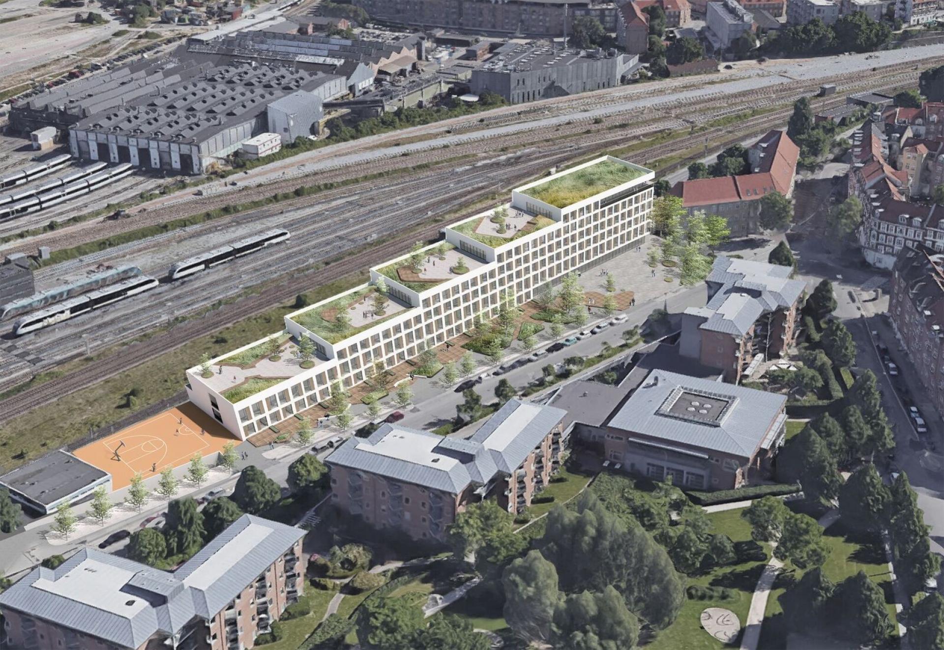 Sælgerne foreslår eventuelt et hotel som dette, kunne placeres på den godt 5.000 kvadratmeter store grund. Foto: TrueMarketValue.