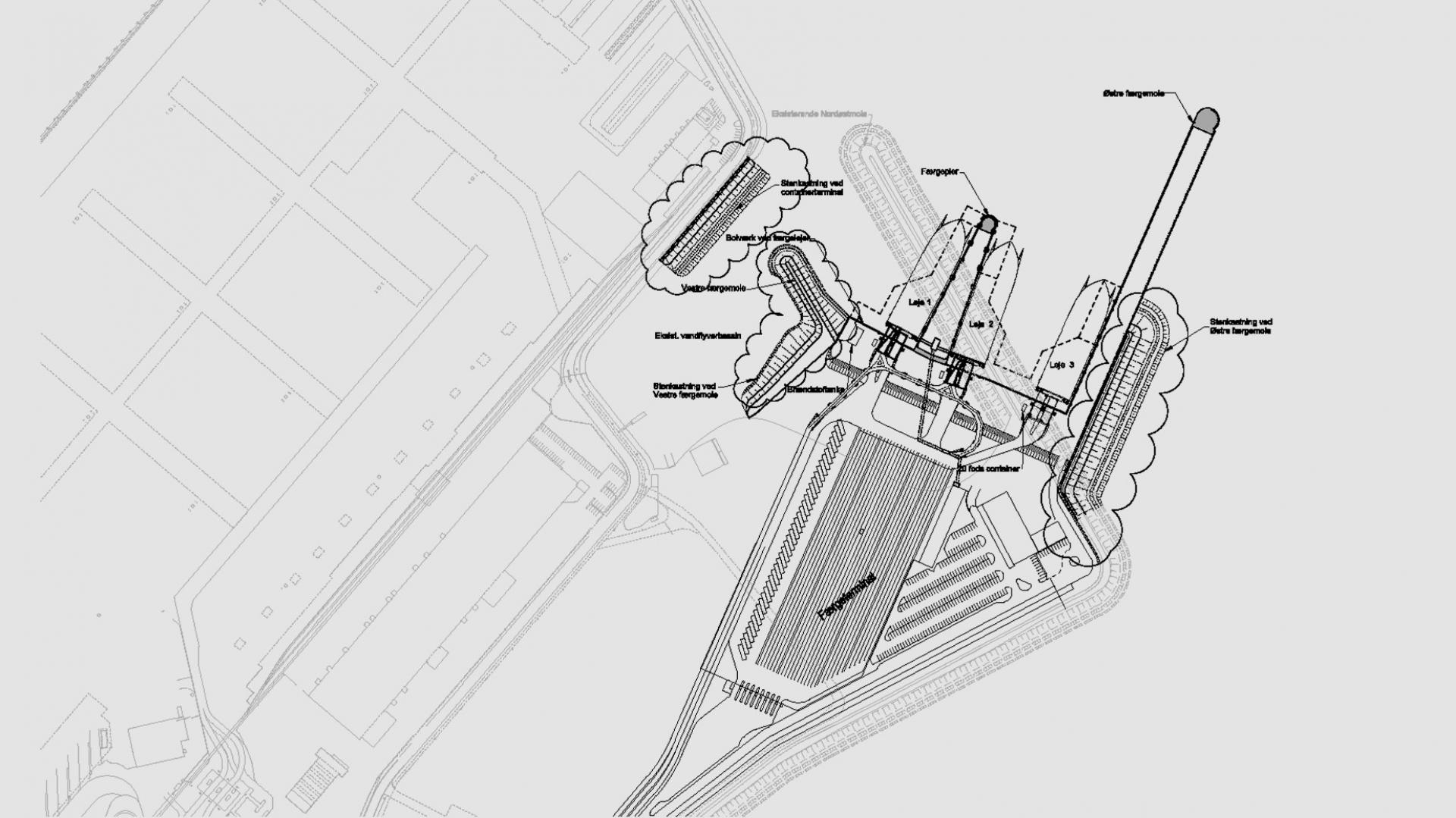 Færgeterminalen i Aarhus får en ny placering, når den flyttes fra Pier 3 i midtbyen til Østhavnen. 