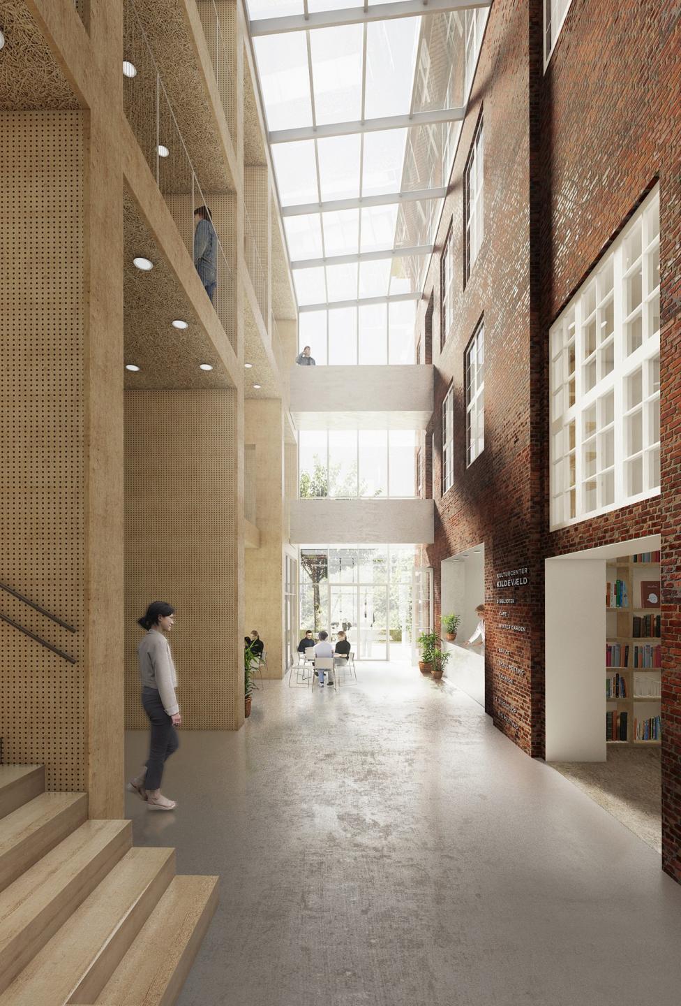 Kulturcenter Kildevæld. Visualisering: Kant Arkitekter.