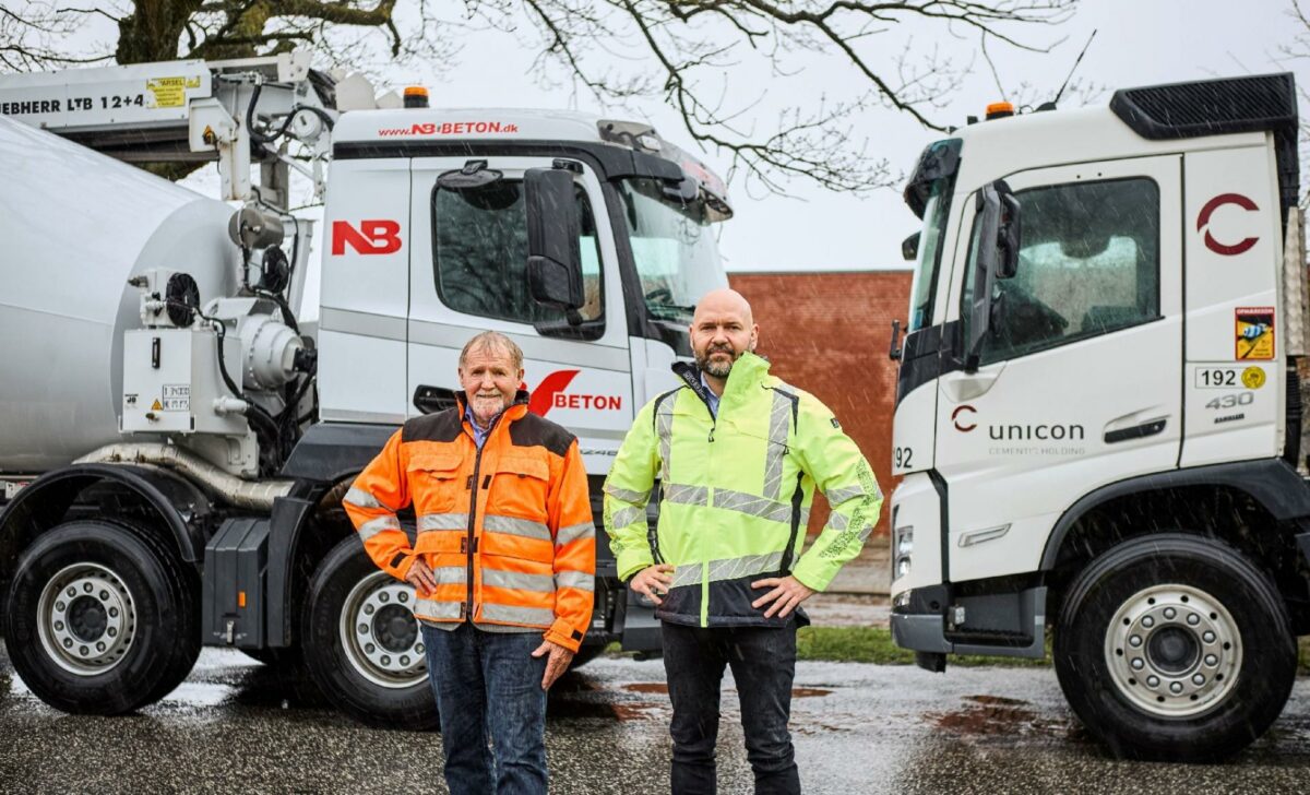 Stifter og ejerleder i NB Beton, Niels Bräuner (tv.), og direktør Casper Mathiasen fra Unicon.