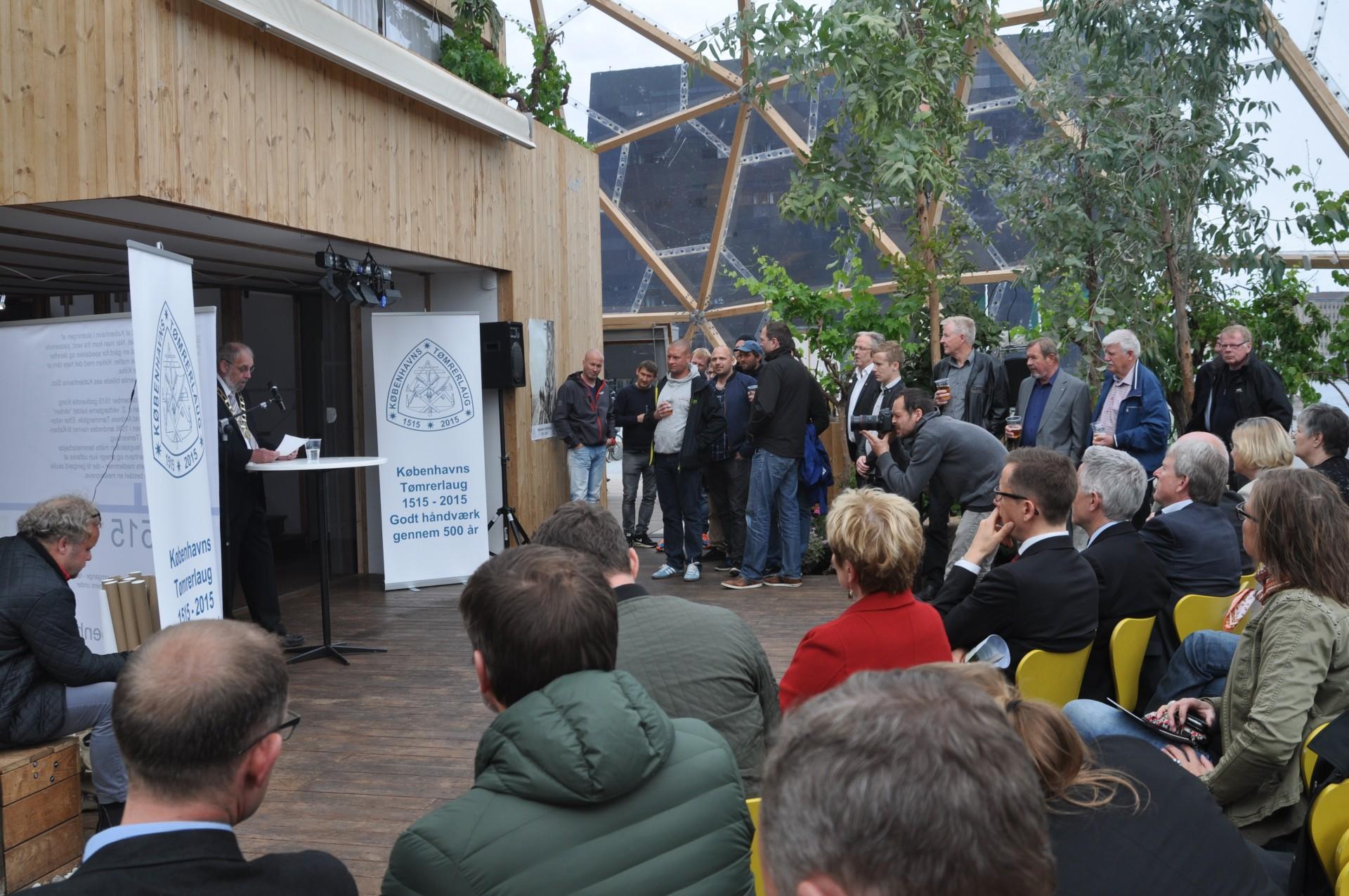 Tømrerprisen blev uddelt i Dome of Visions, der sikrede, at NCC modtog en af årets priser. Pressefoto.