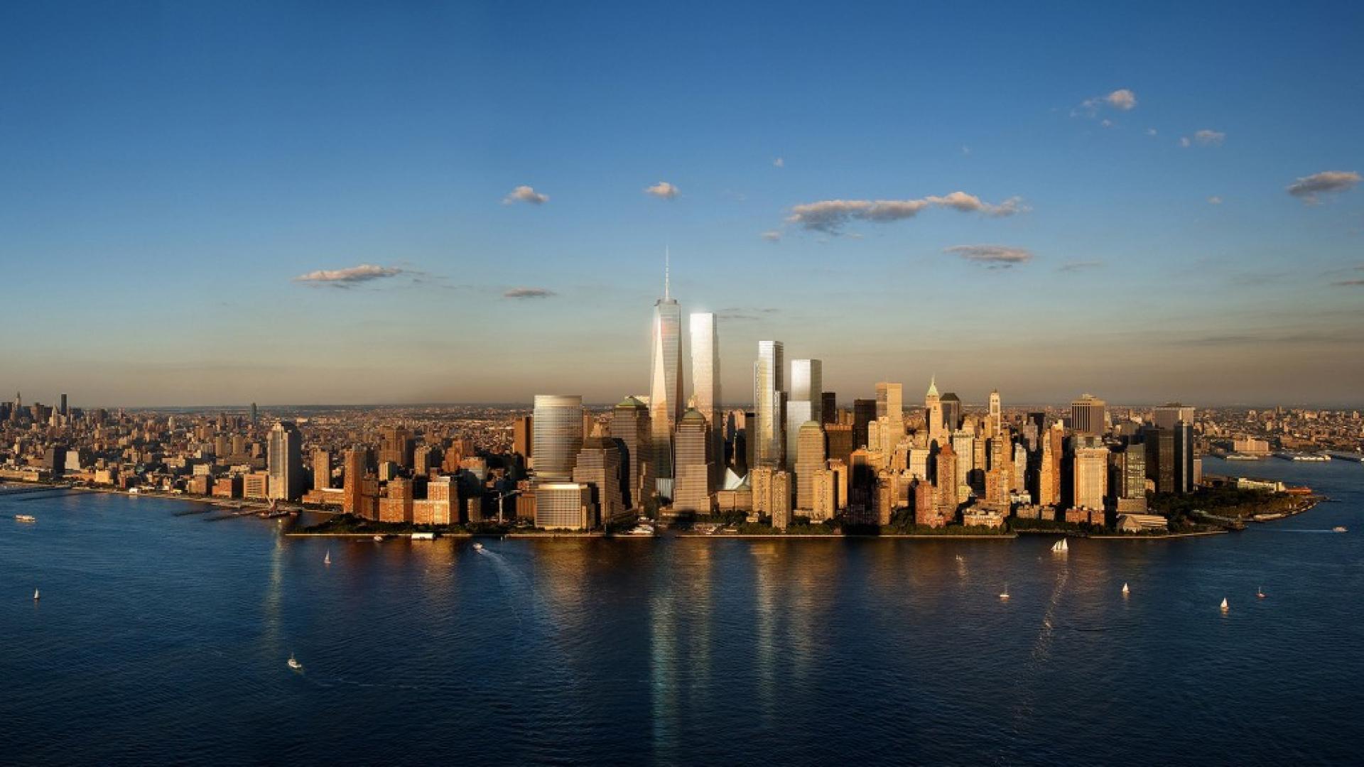 2 World Trade Center skal fuldende Ground Zero, der kommer til at bestå af i alt fire skyskrabere og to mindre bygninger. Visualisering: DBOX.