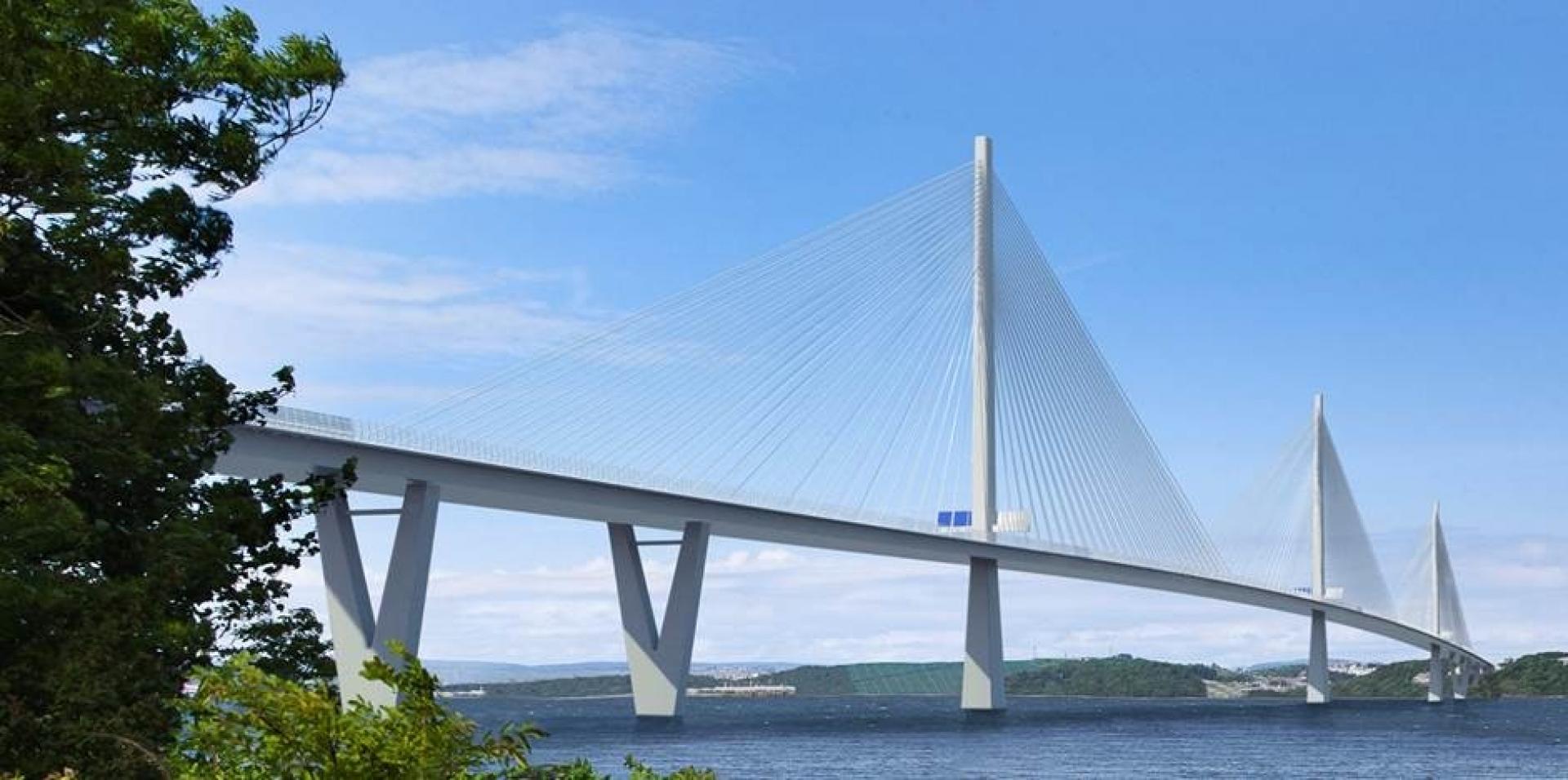 Queensferry Crossing i Skotland bliver verdens længste skråstagsbro.