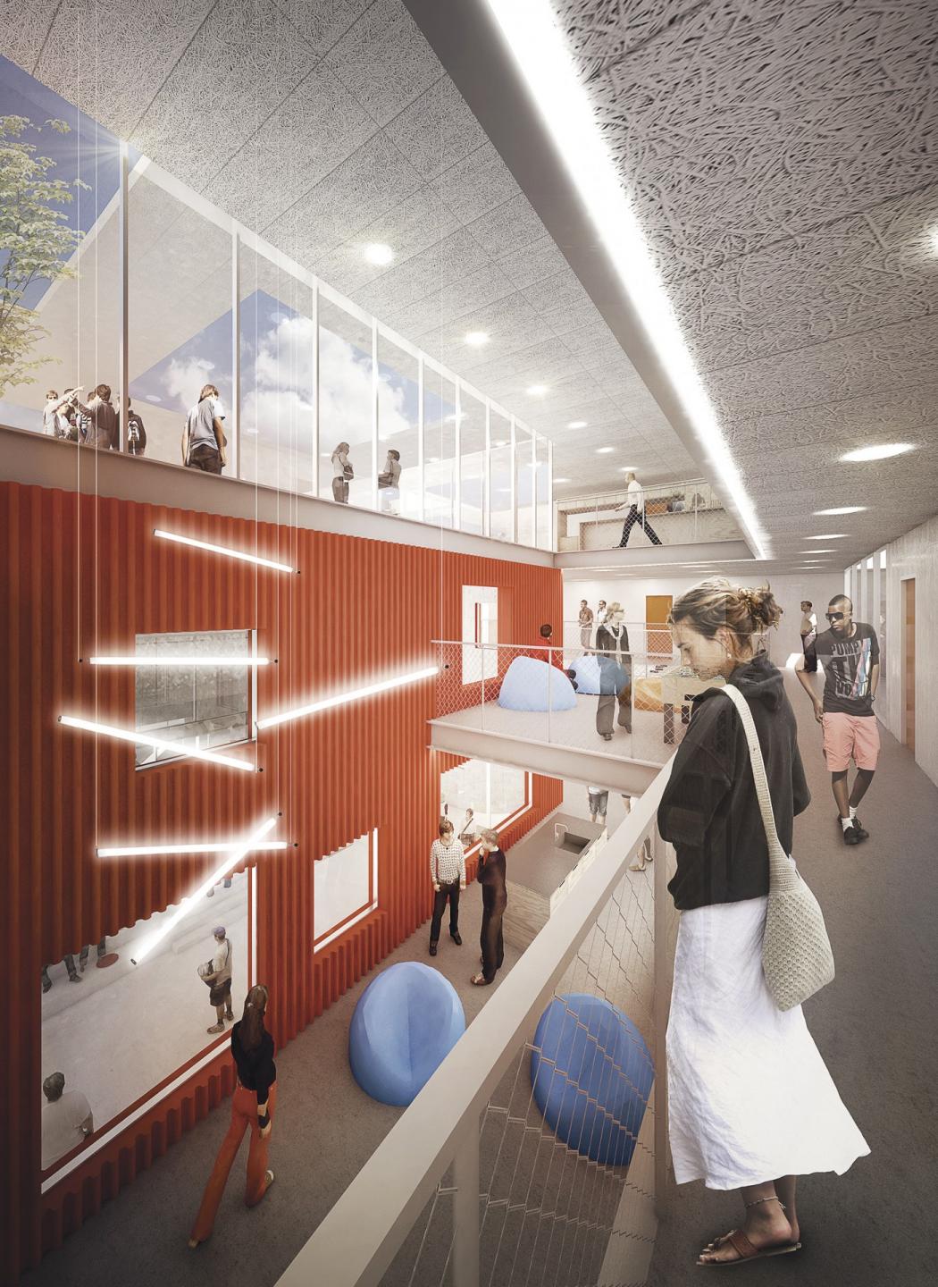 Det er en enig dommerkomite, der har valgt Cubo Arkitekter til opførelsen af Dansk Talentakademis nye campus i Holstebro. Illustration: Cubo Arkitekter.