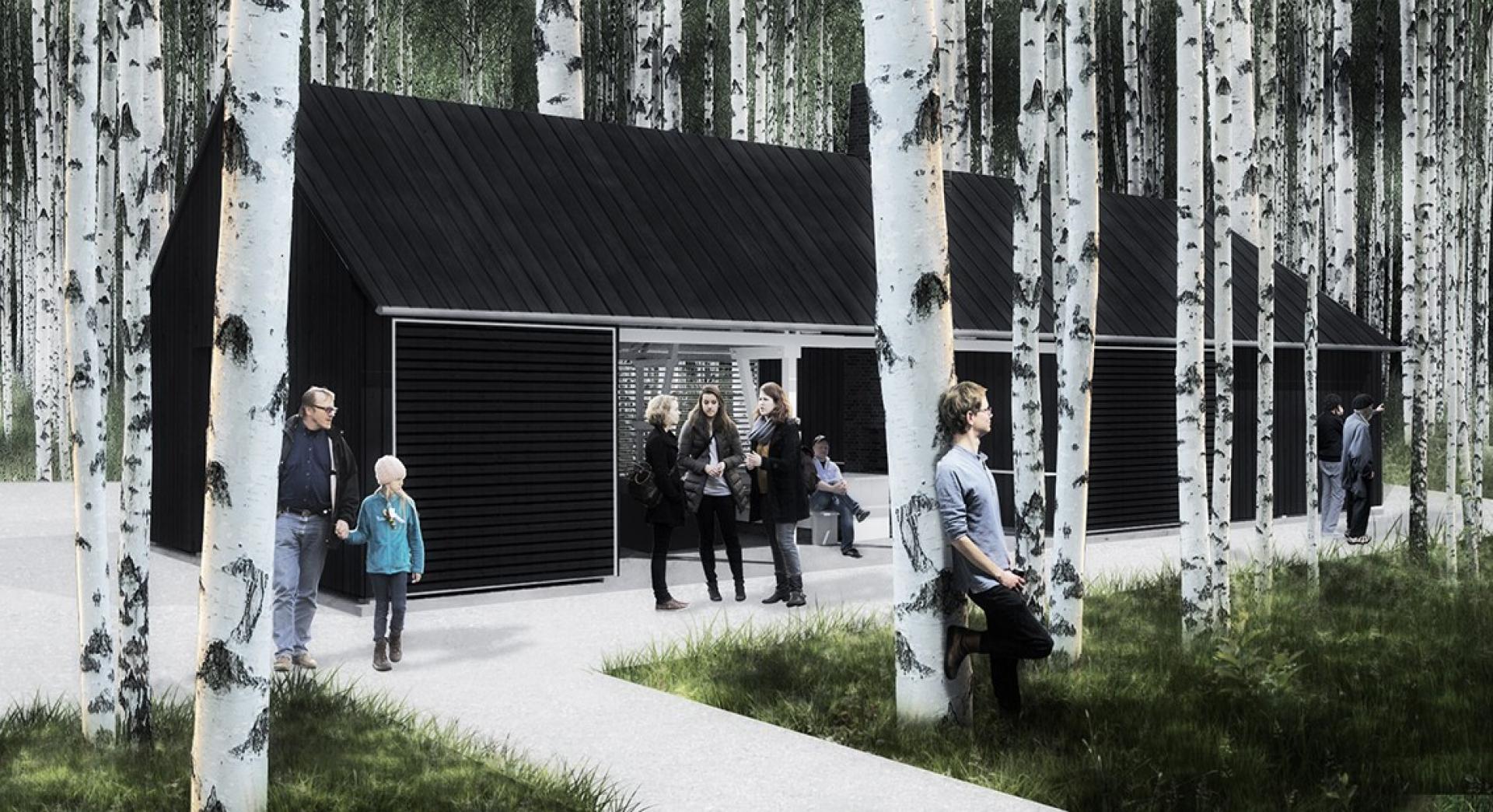 Et nyt madpakkehus indgår i omdannelsesplanerne for Harteværket i Kolding. Illustration: Kolding Kommune.