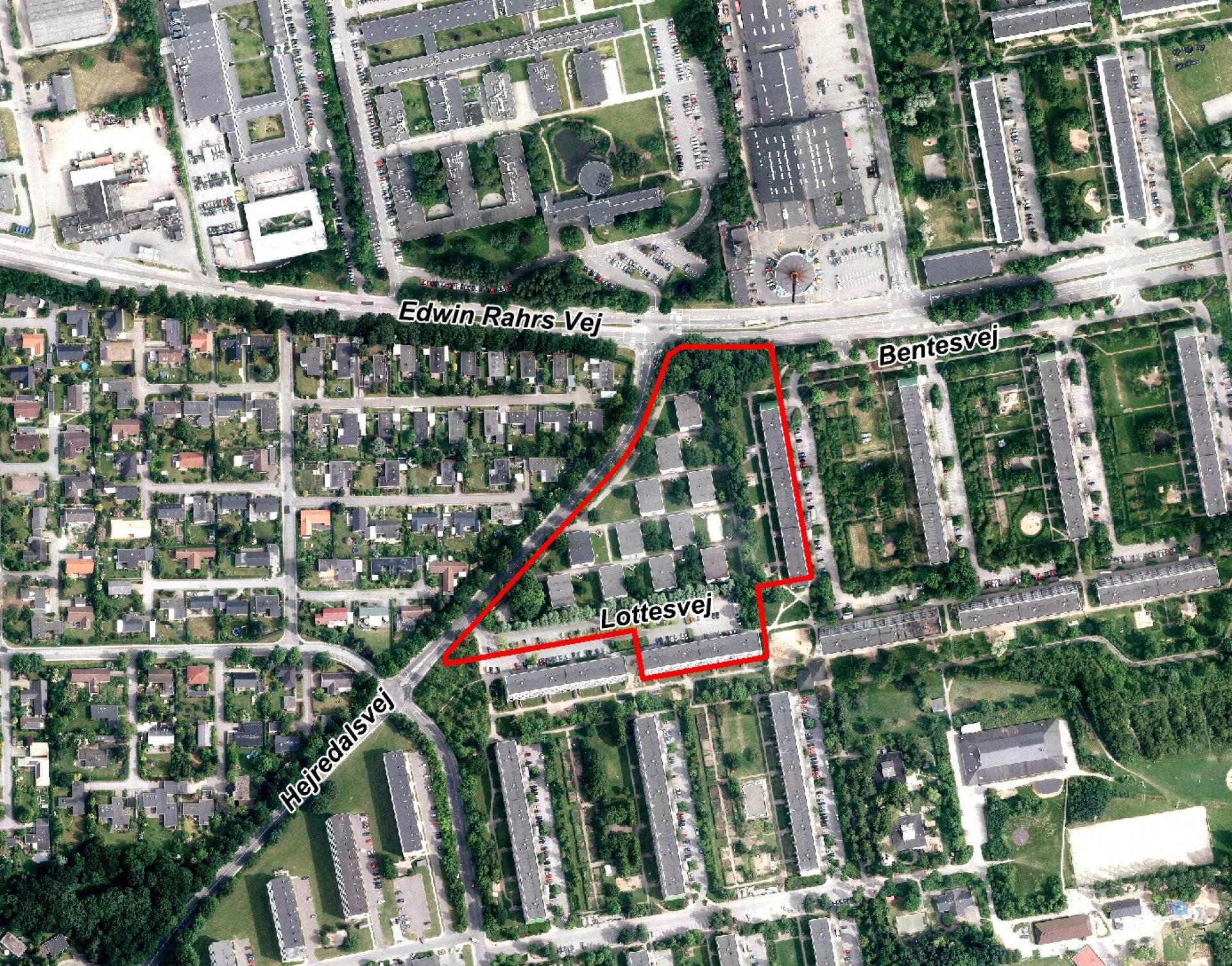 Nedrivningen af bygningerne på det 30.000 kvm store område skal give plads til nye ungdomsboliger. Illustration fra forslag til lokalplan nr. 1017.