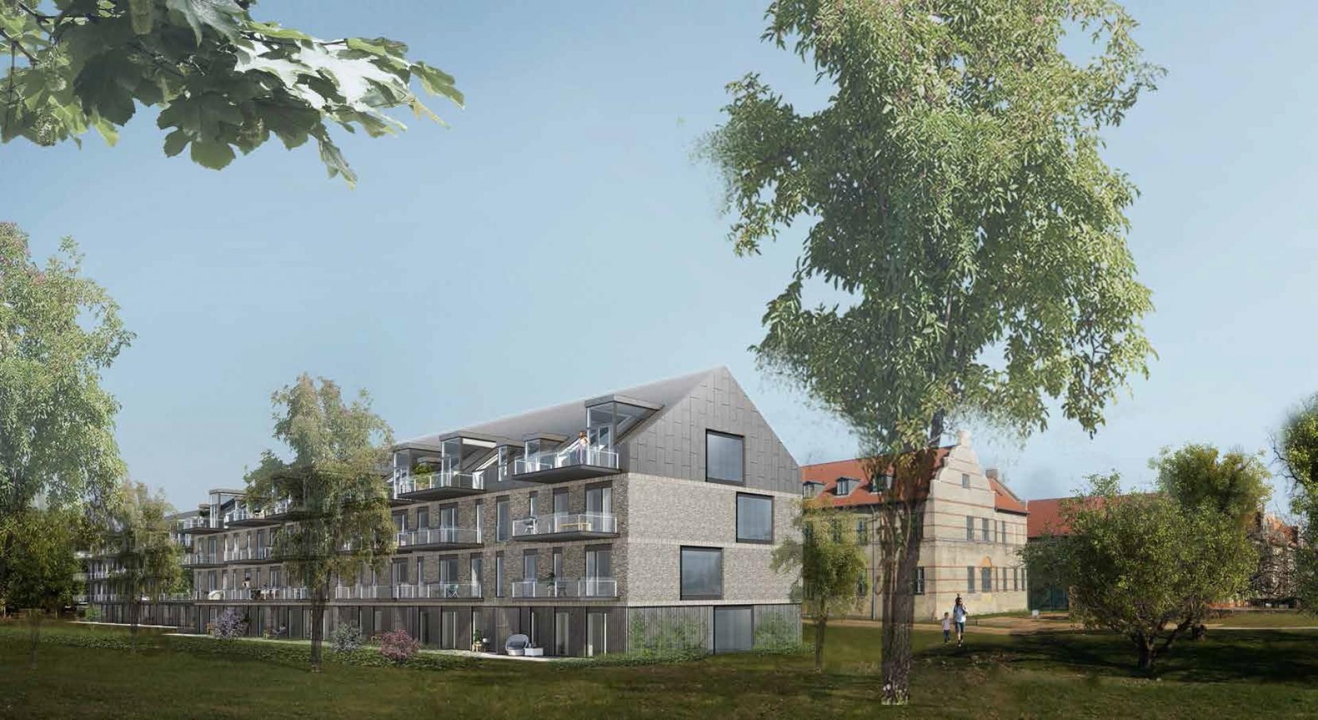 Renæssancebyen. Illustration fra projektmappe om Bindesbøll Byen.