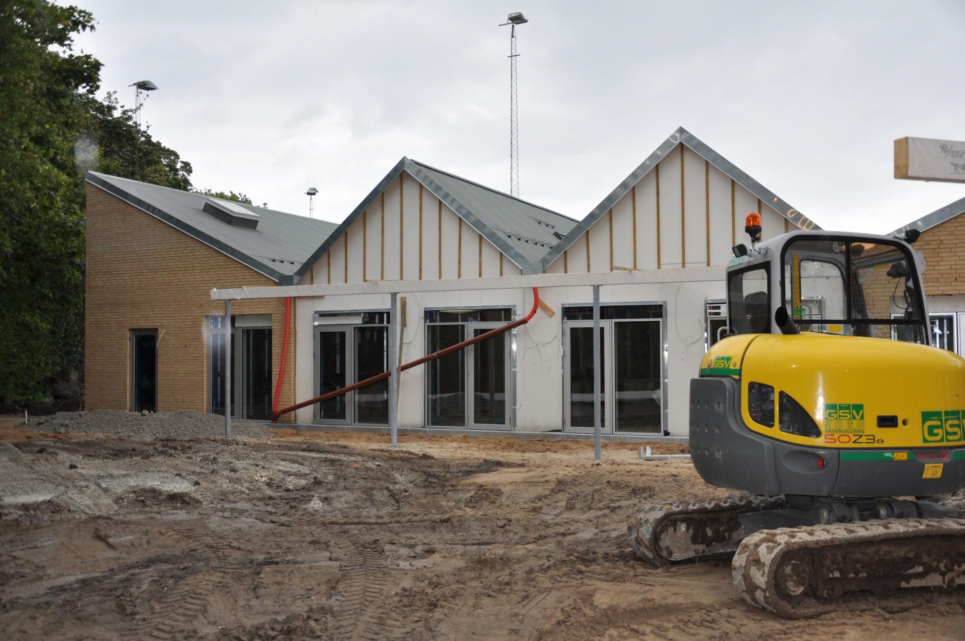 Der har netop været rejsegilde på institutionen Humlebien i Svendborg. Foto: Svendborg Kommune.