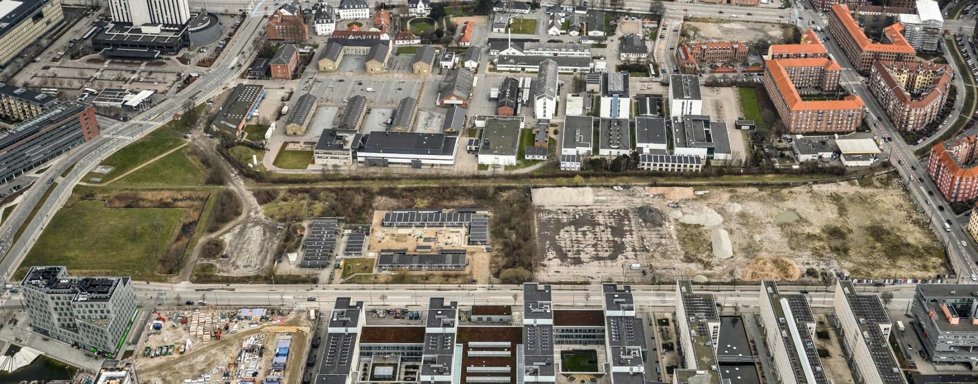 Sådan ser lokalplanområdet ud i dag. Foto: Bach Gruppen A/S.