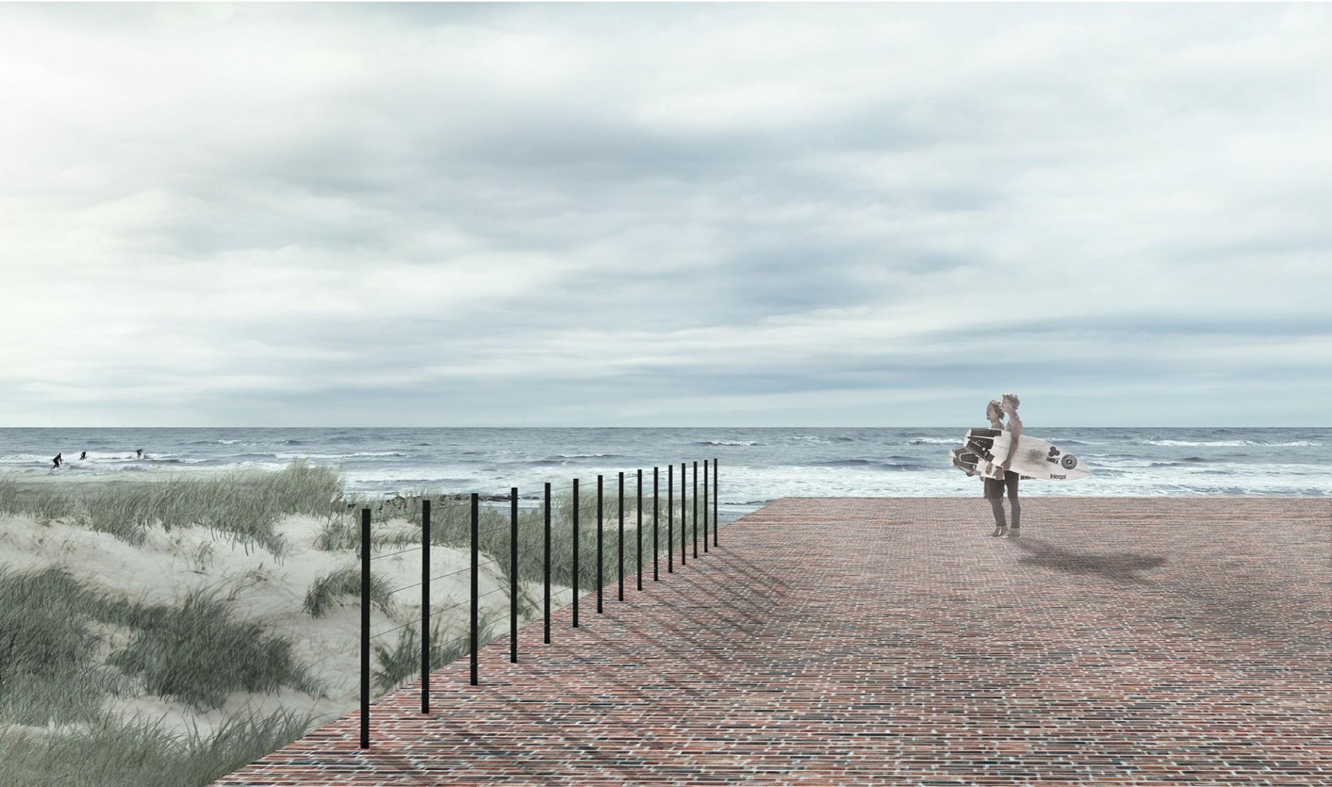 Normalt er det forbudt at placere bygninger i den første klitrække, men med regeringens tilladelse til 10 projekter, er Blåvand Strandpark blevet en realitet. Foto: Norrøn.