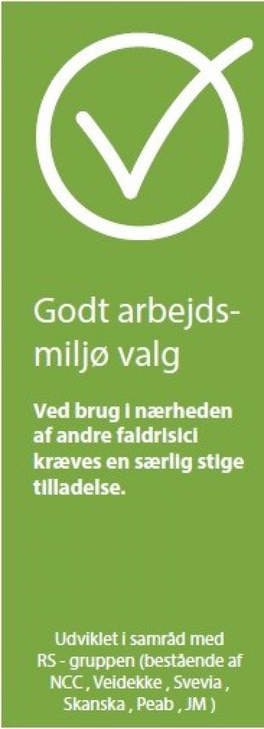 Godt arbejdsmiljø valg-mærkatet.