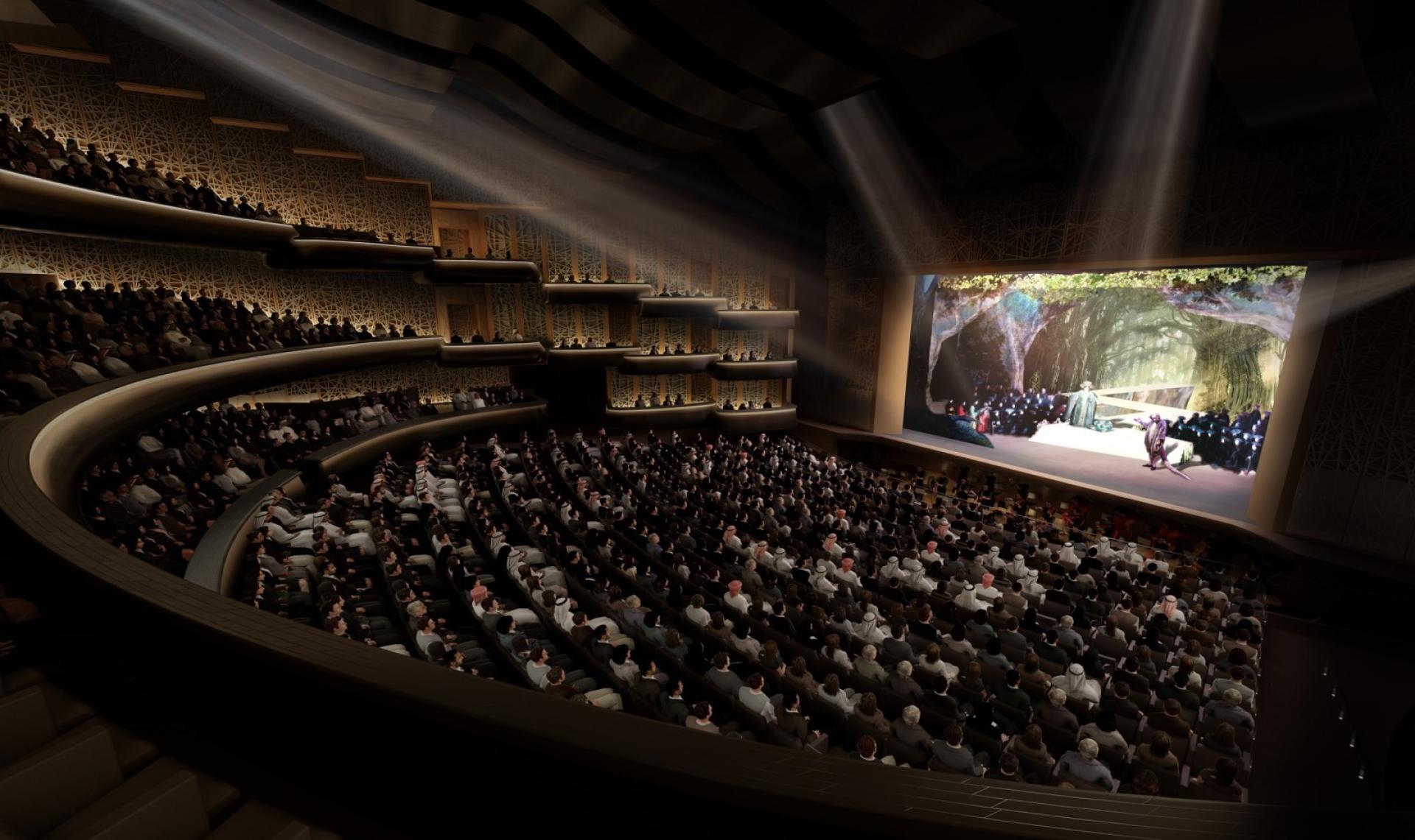 Sådan ser operaen ud, når den er indrettet som teater. Illustration: Atkins.