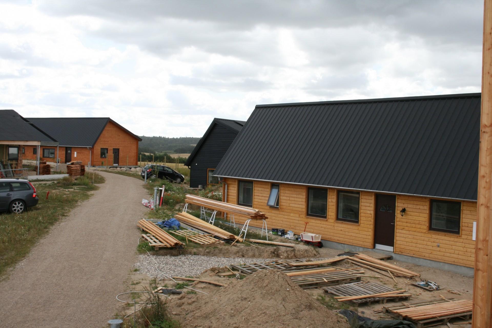 Ud af de ni Scanwo-huse står enkelte færdige, andre er under opførsel mens yderligere andre er på tegnebrættet. Foto: PR.