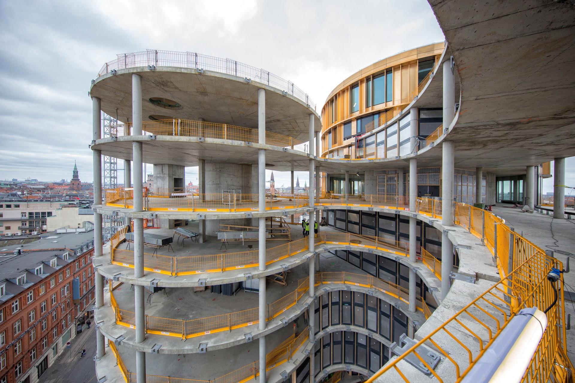 Ved Axel Towers i København spiller in-situ støbt beton en væsentlig rolle. Foto: Züblin.