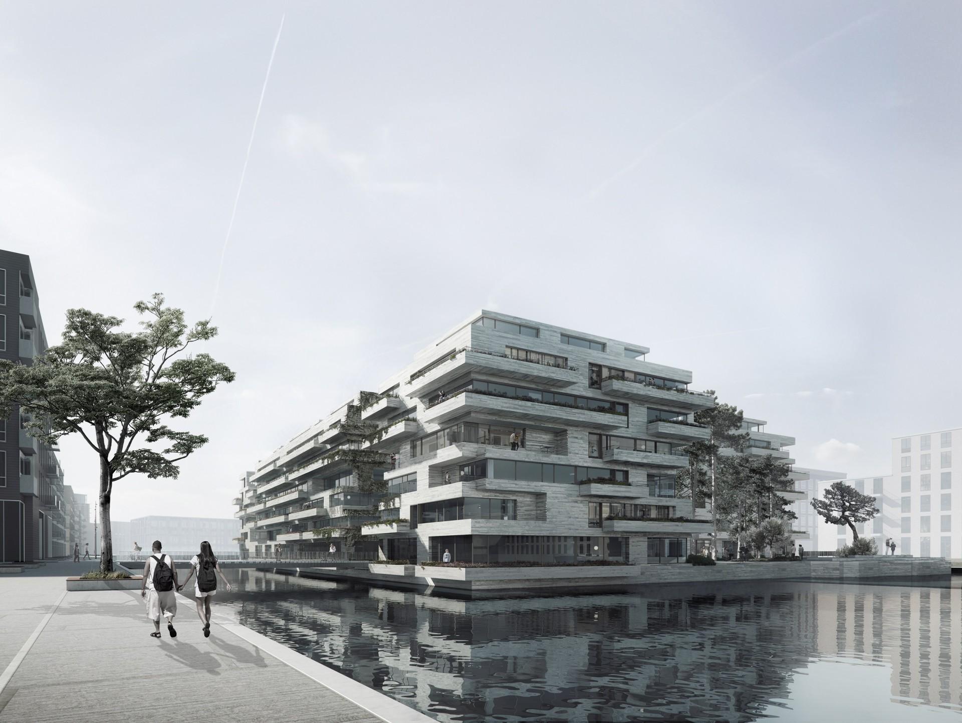 Kronløbsøen er et af flere projekter, som Rambøll er involveret i herhjemme. Rambøll er valgt som totalrådgiver på etableringen af den kunstige ø i Nordhavnen i København, hvor der skal opføres attraktive boliger og erhverv. Illustration: Vilhelm Lauritzen Arkitekter, Cobe, Sted og Rambøll.