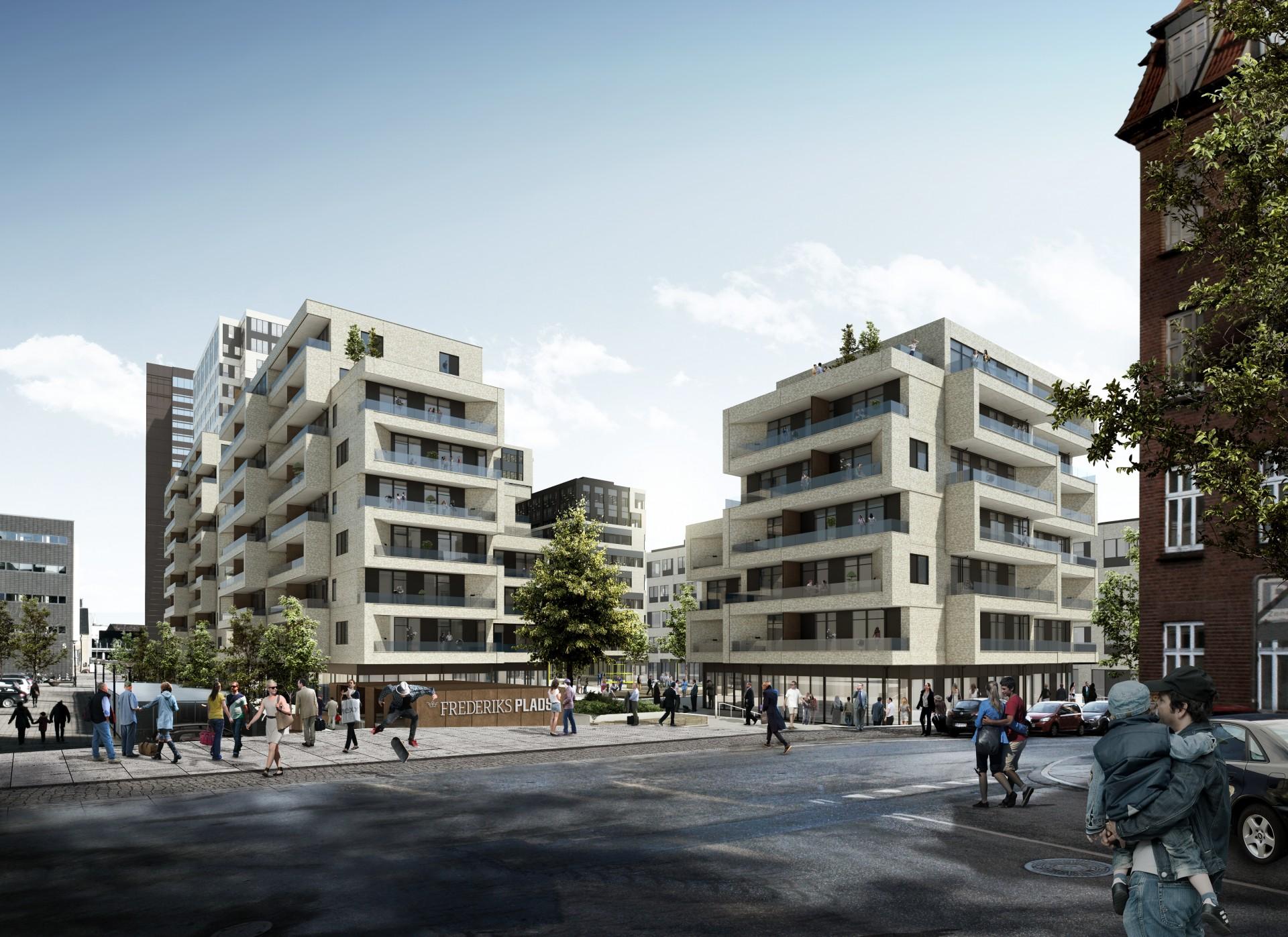 Frederiks Plads er tegnet af arkitektfirmaet C.F. Møller.